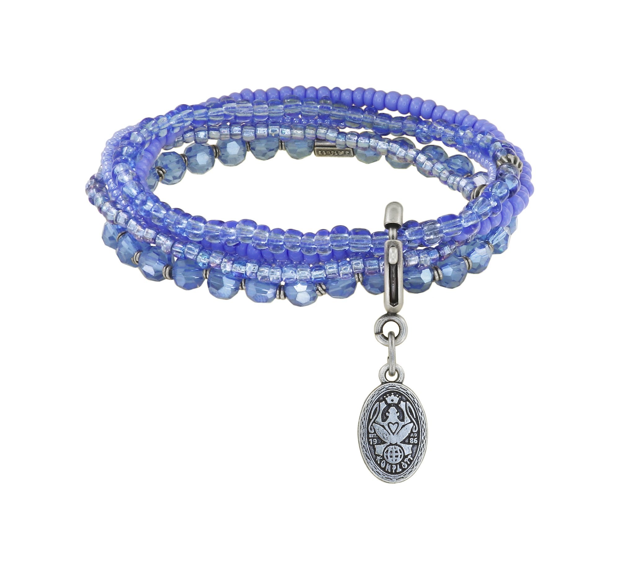 image pour Bracelet élastique Petit Glamour d´Afrique Bleu  