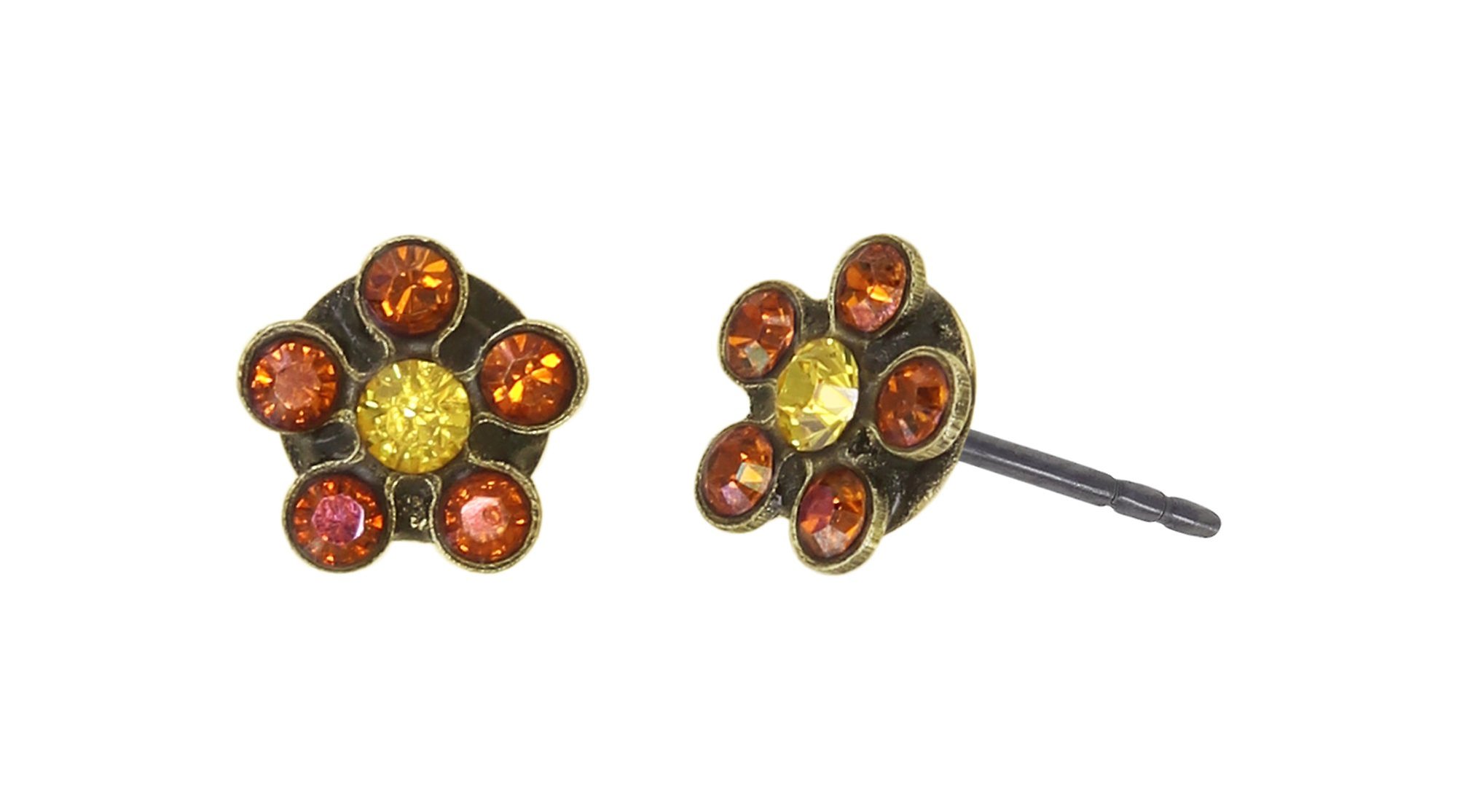 image pour Clou d'oreille Lost Garden Jaune / Marron  