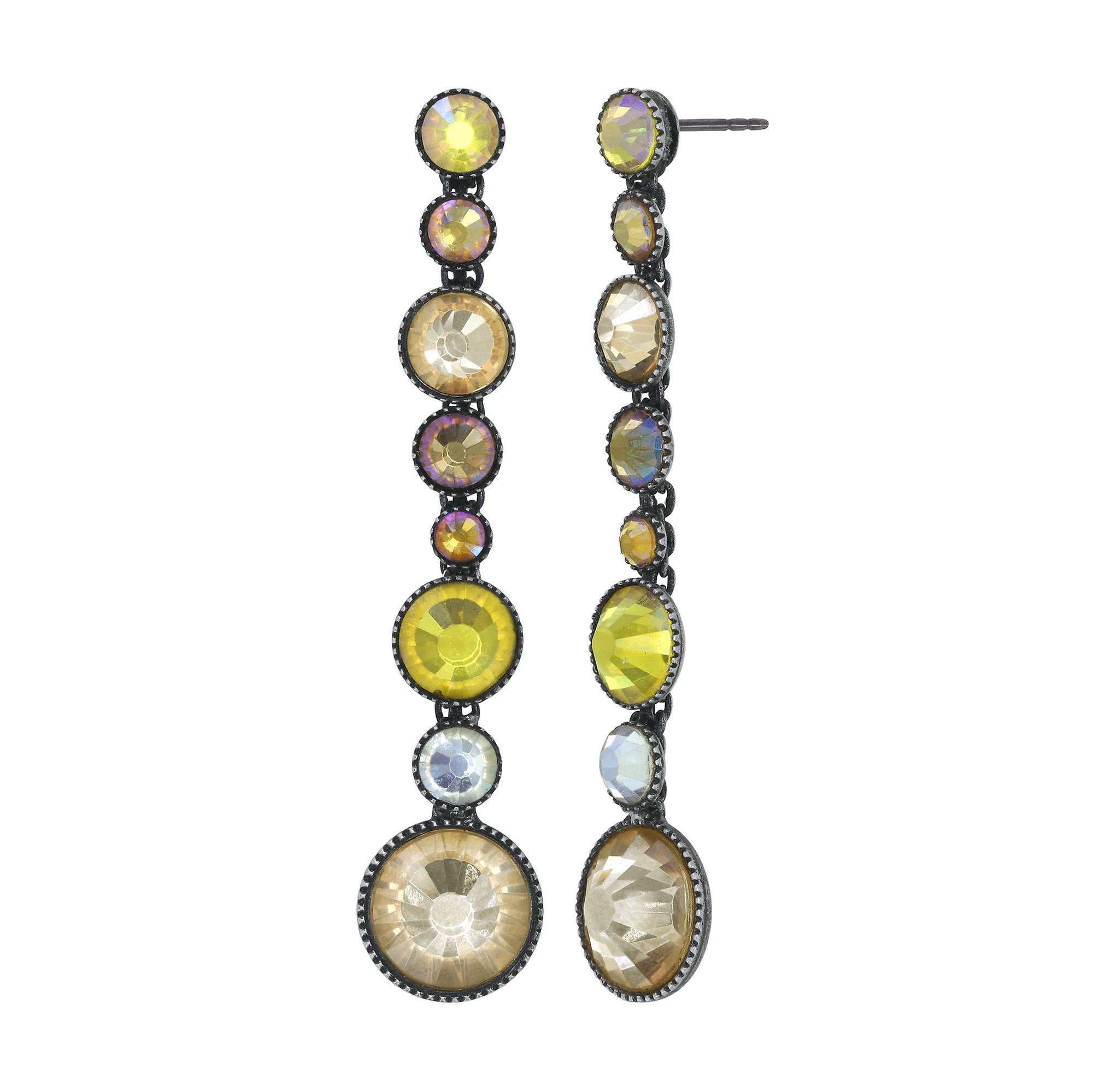 image for Earring Stud Dangling Water Cascade Glam Yellow  