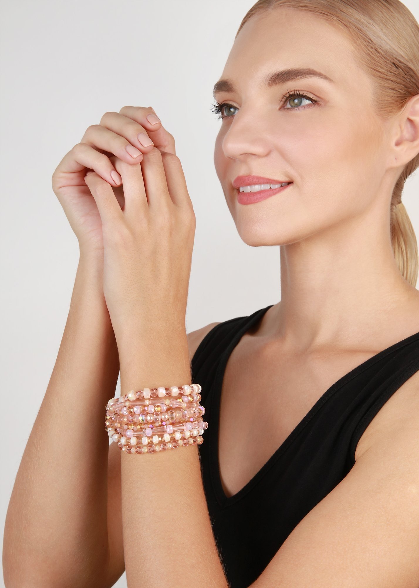 image for Bracelet Bead Snake Jelly Pink  