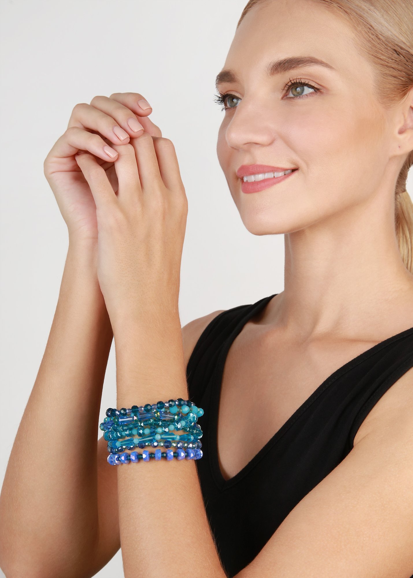 image for Bracelet Bead Snake Jelly Blue / Green  