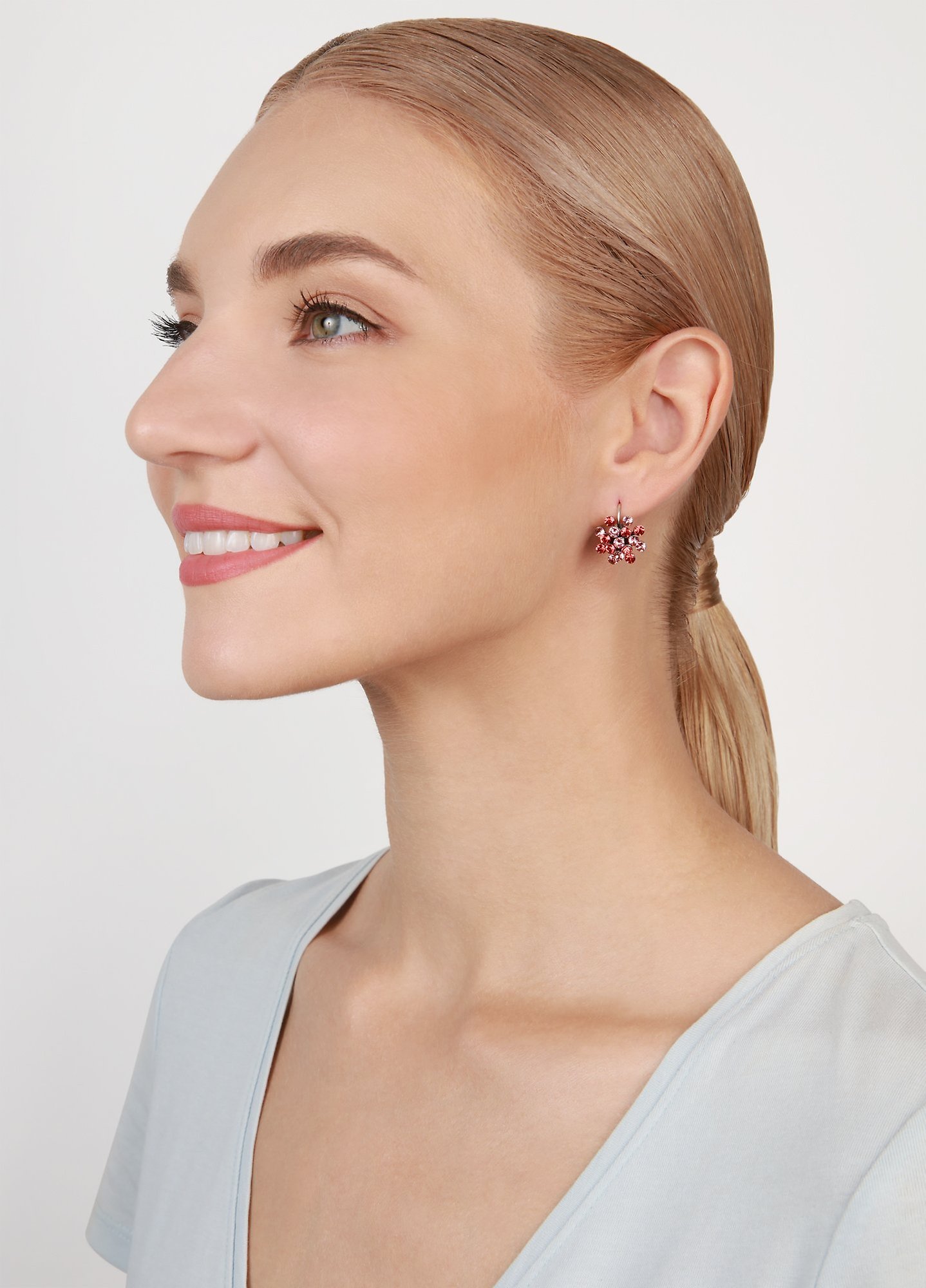 image pour Boucles d'oreilles Eurowire Magic Fireball Coralline / Rose  mini