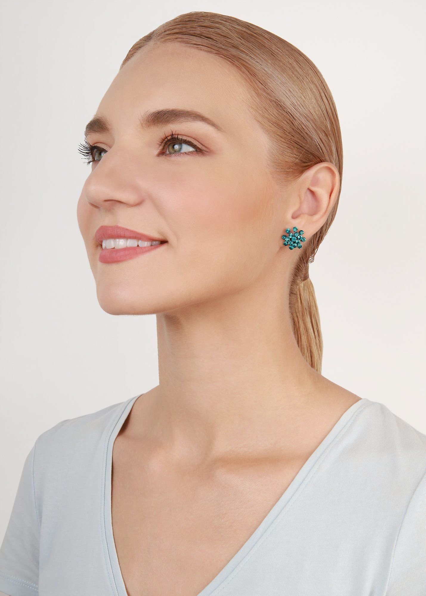 image pour Clou d'oreille Magic Fireball Bleu / Vert  mini