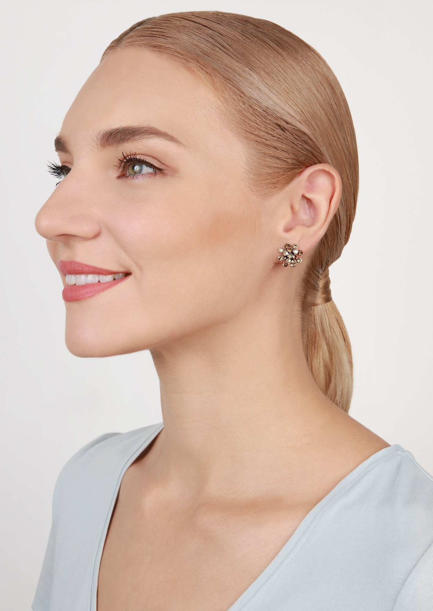 image for Earring clip Magic Fireball Brown  mini