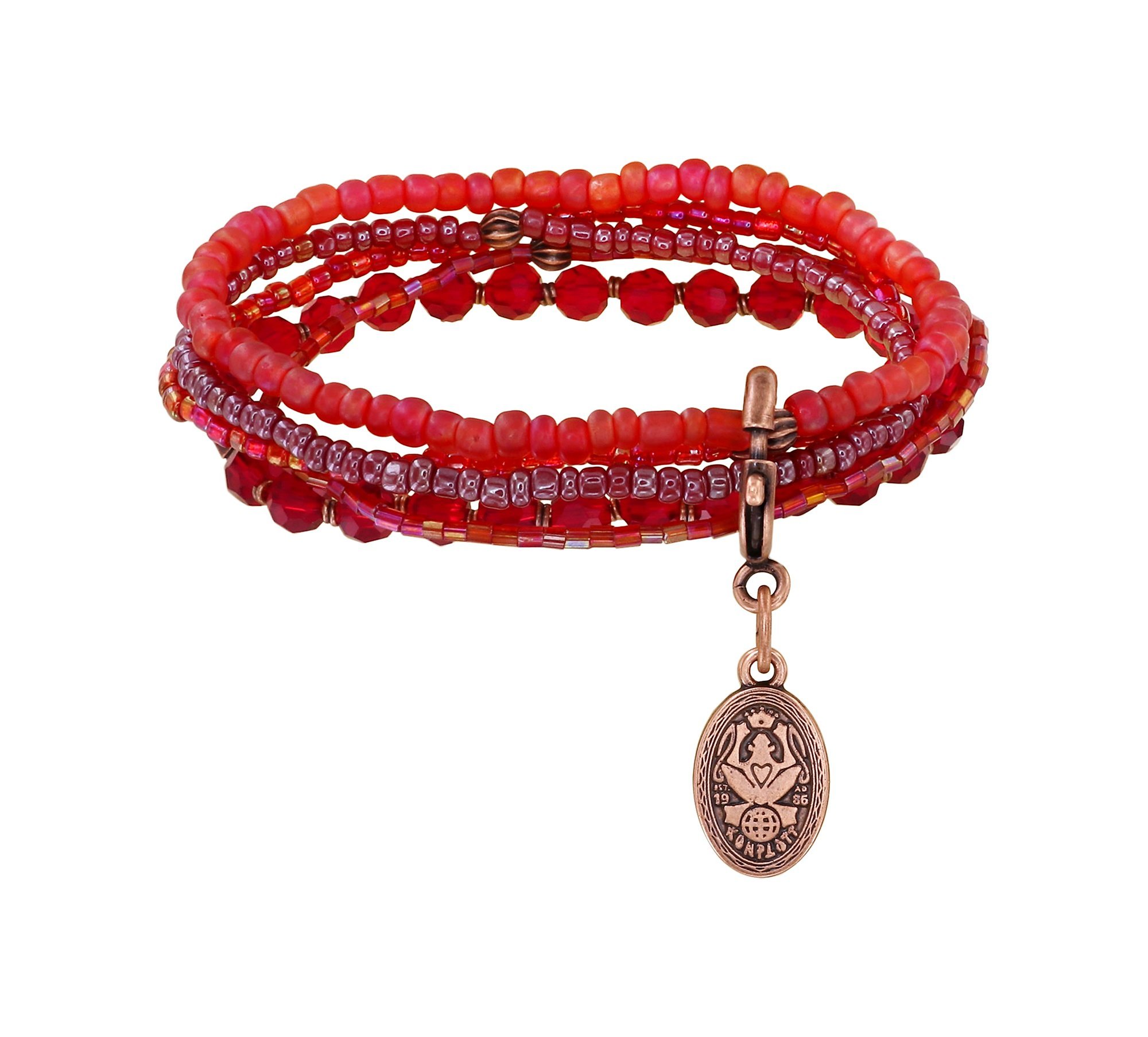 image pour Bracelet élastique Petit Glamour d´Afrique Rouge  
