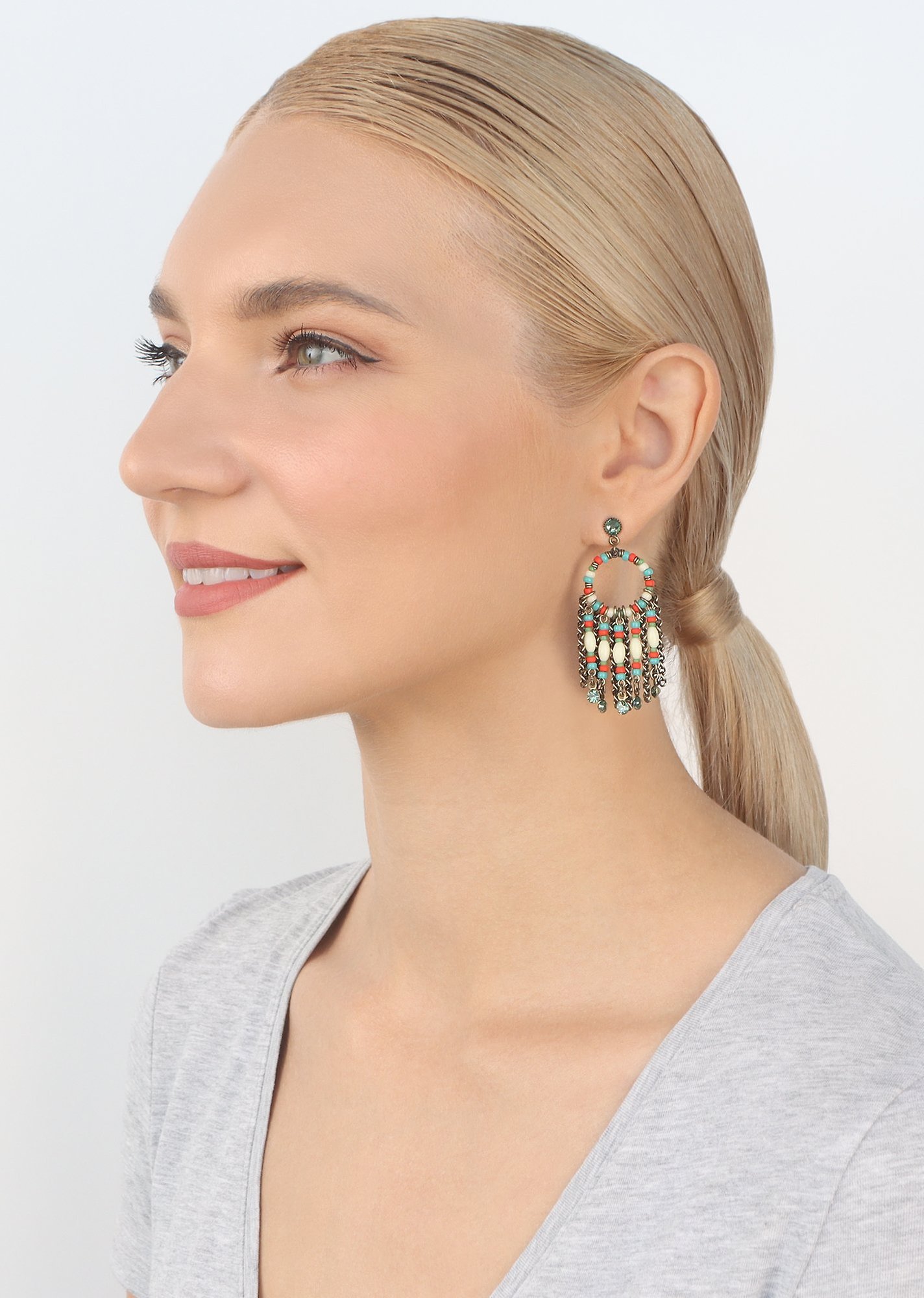 image pour Clou d'oreille pendant African Kiss Multi  