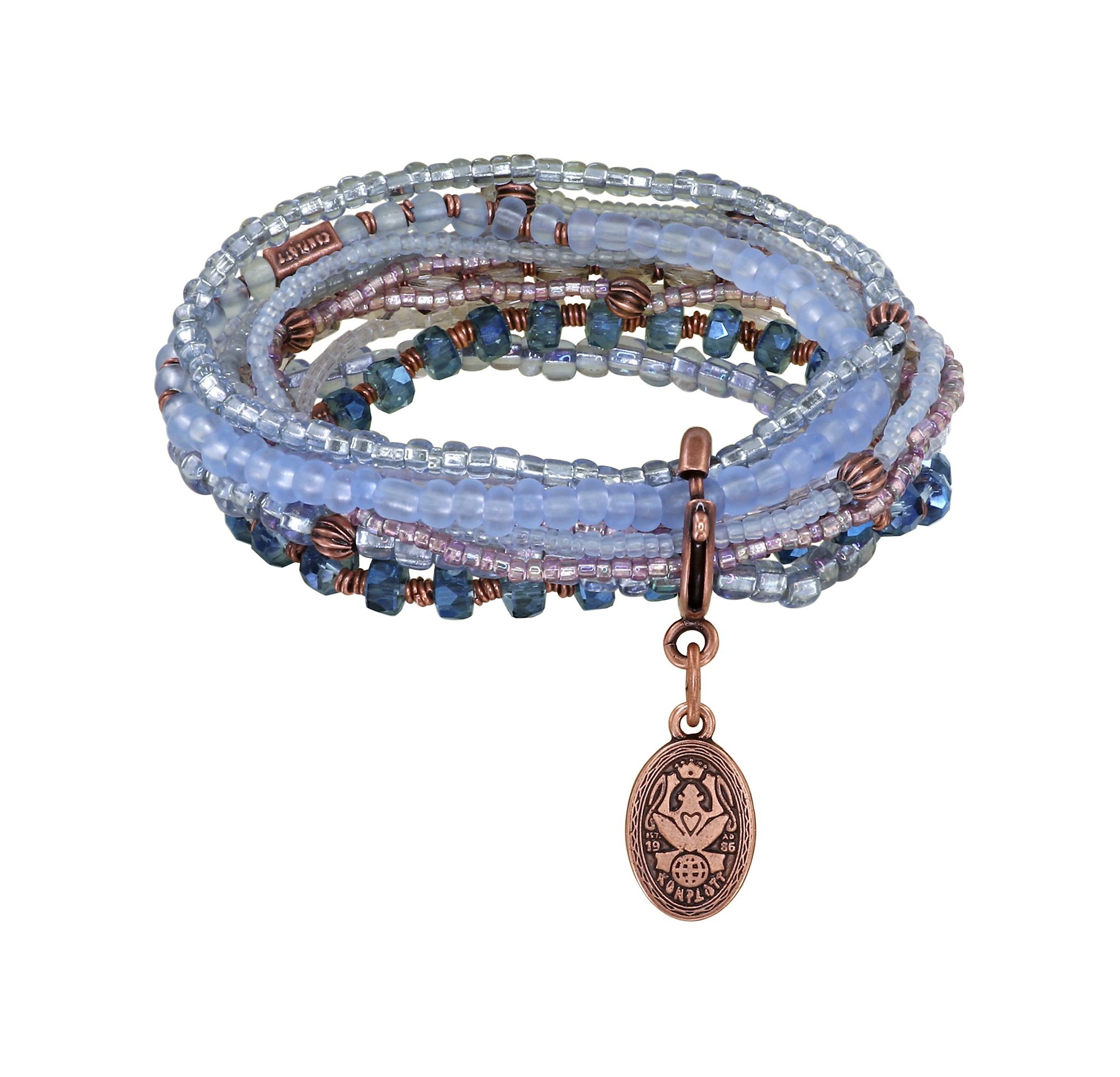 image pour Bracelet élastique Petit Glamour d´Afrique Bleu  