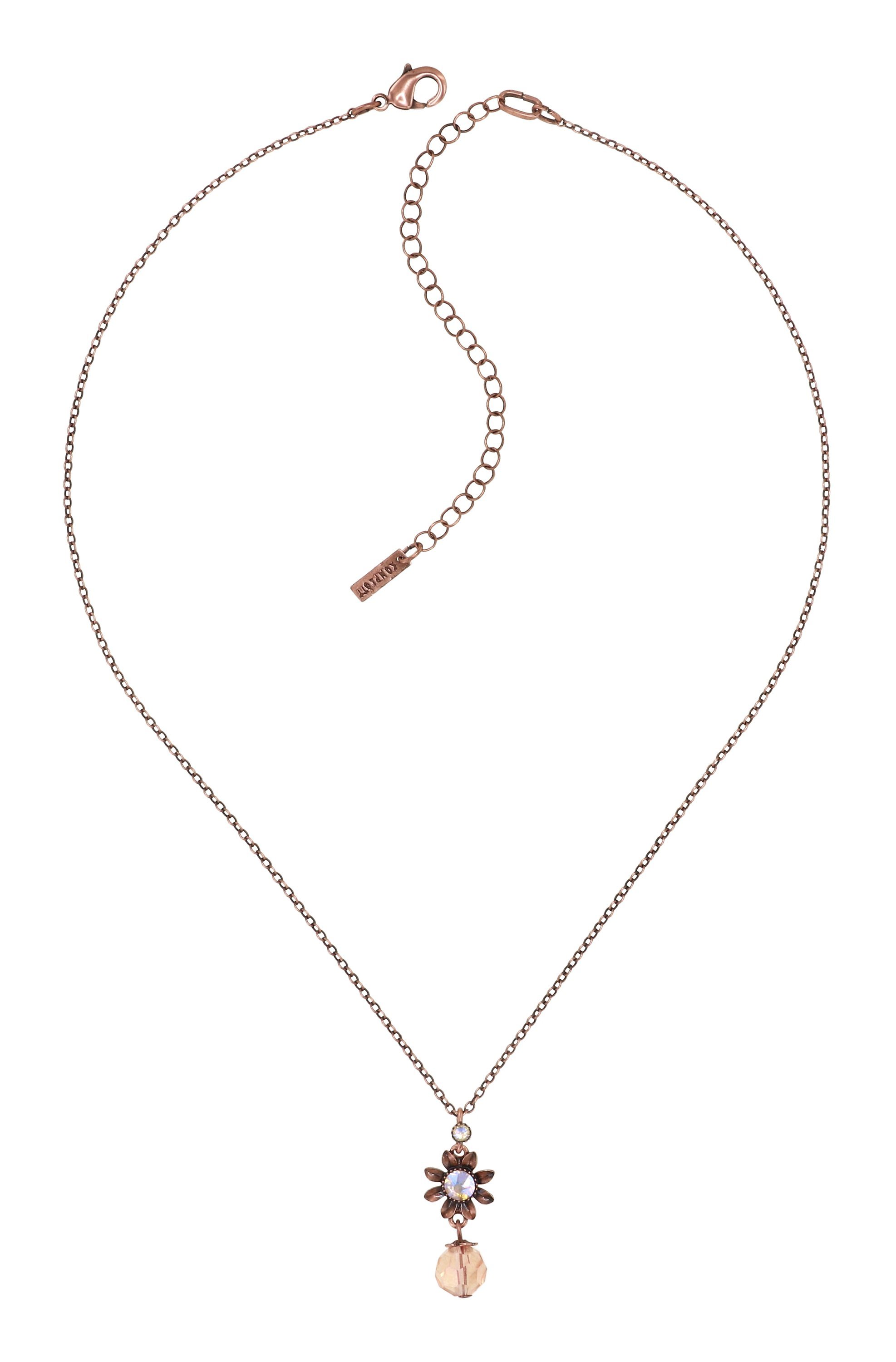 image pour Collier pendant Love, Shine and Flowers Rose  