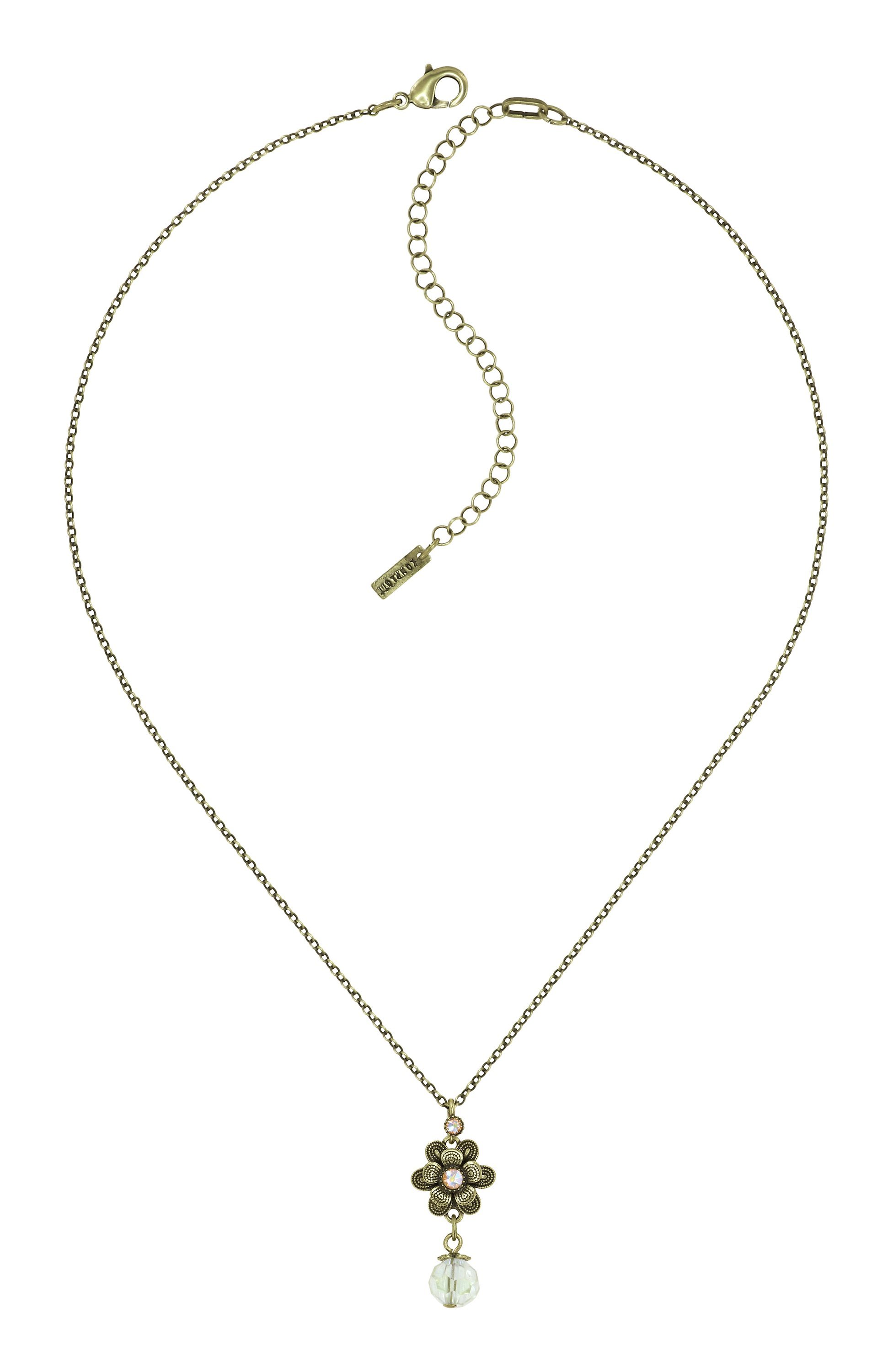 image pour Collier pendant Love, Shine and Flowers Beige / Jaune  