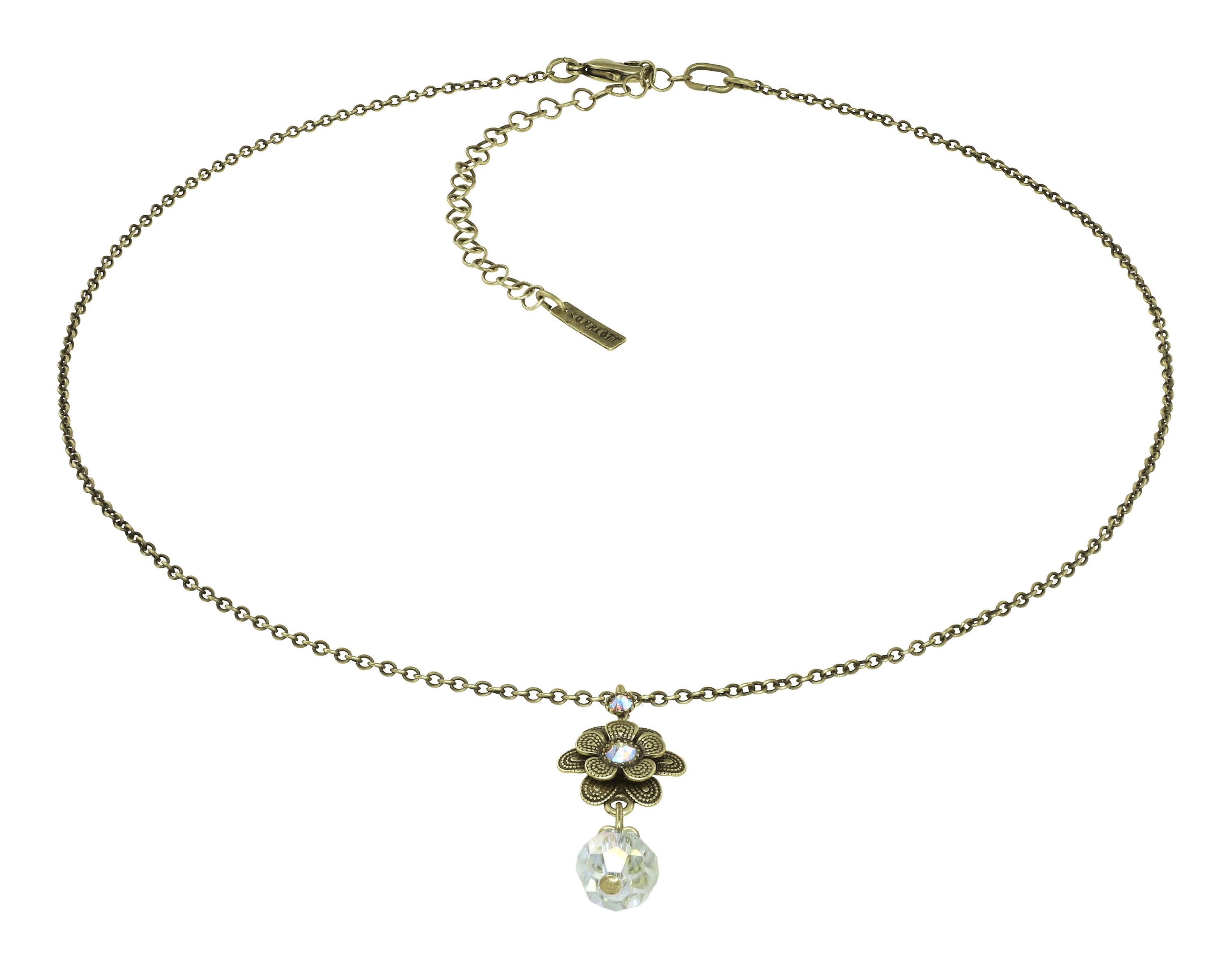 image pour Collier pendant Love, Shine and Flowers Beige / Jaune  