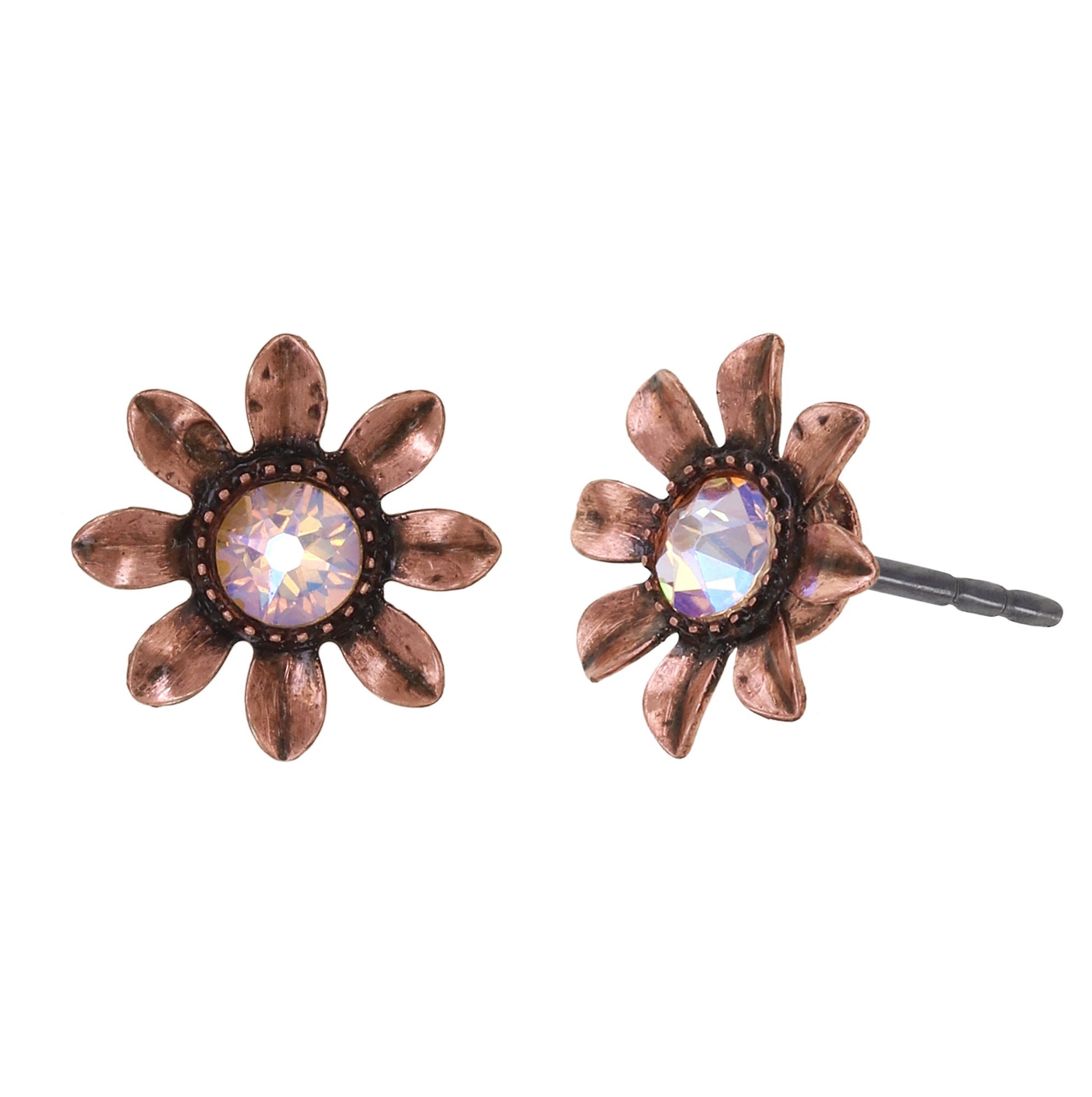 image pour Clou d'oreille Love, Shine and Flowers Rose  