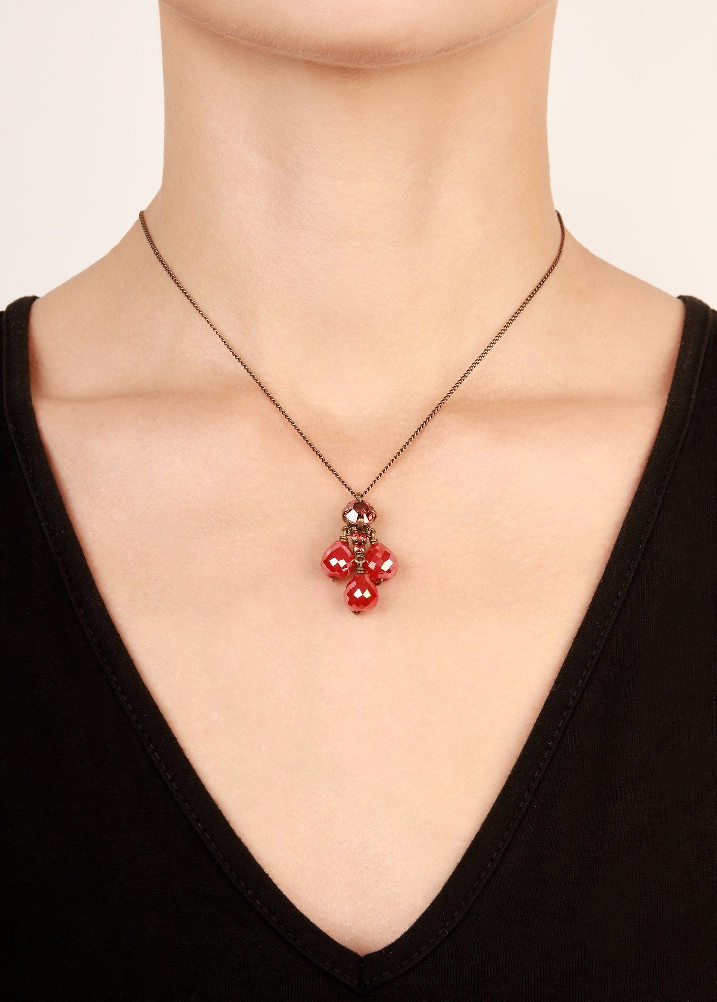 image pour Collier pendant Merry Go Round Rouge Foncé  