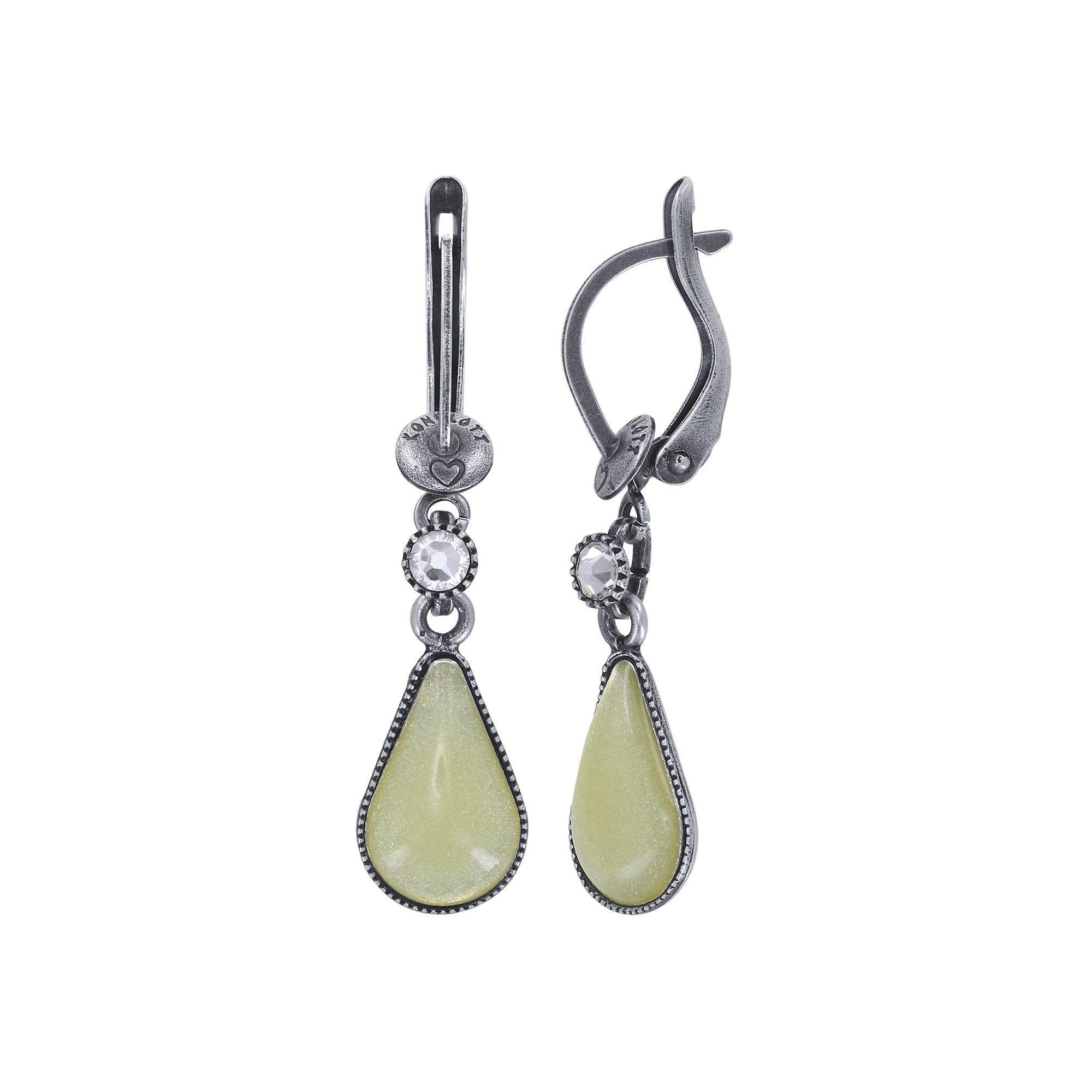 image for Earring dangling Afternoon Bling White  