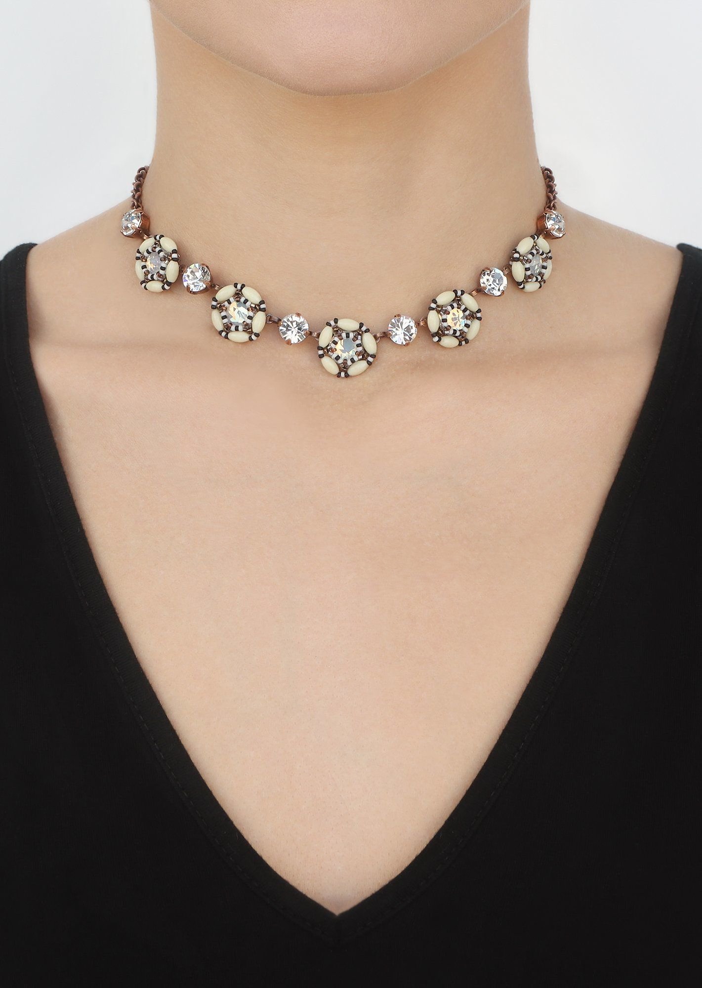 image pour Collier African Kiss Noir / Blanc  size S