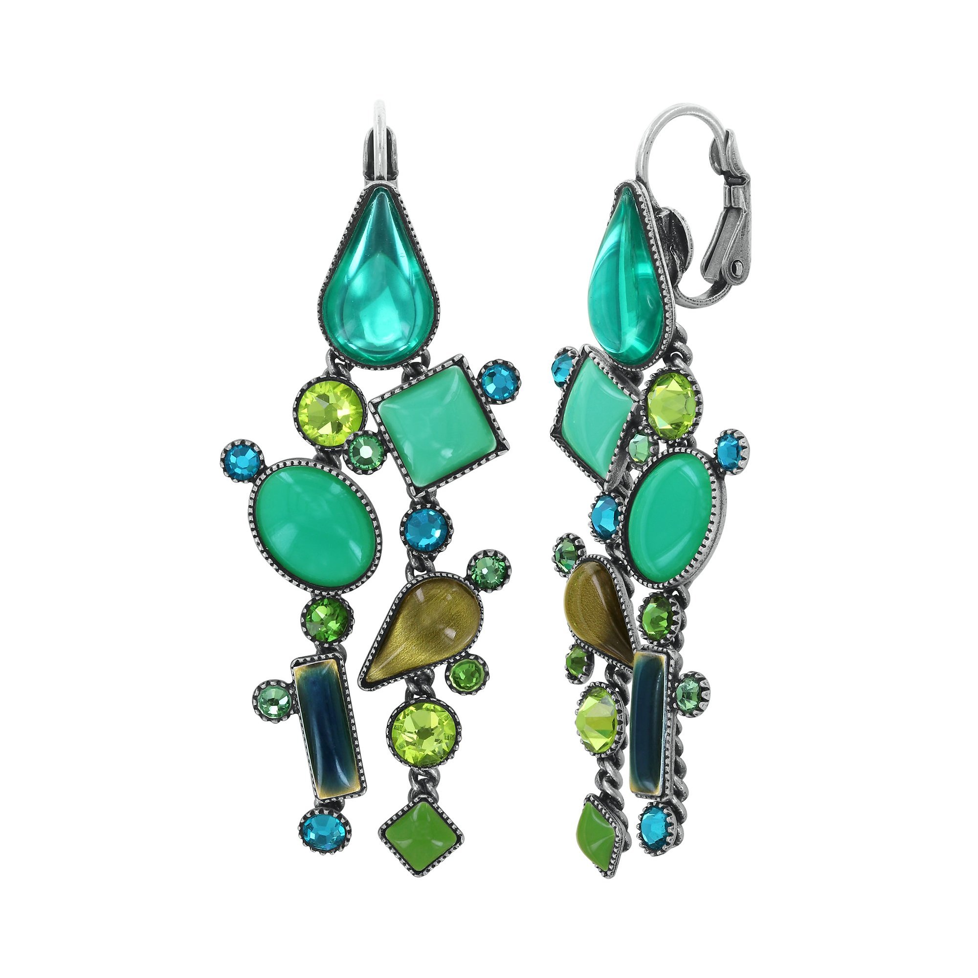 image pour Boucles d'oreilles Eurowire pendantes Afternoon Bling Vert  