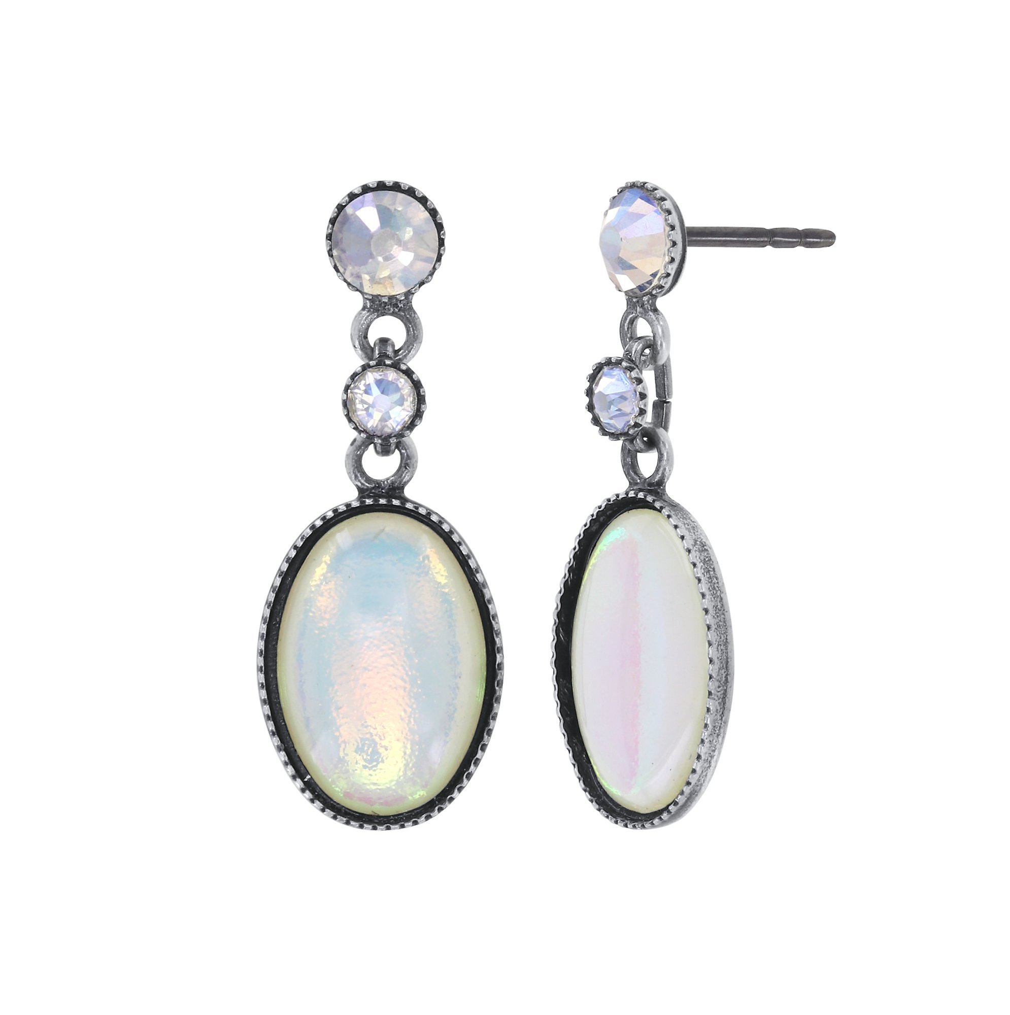image pour Clou d'oreille pendant Afternoon Bling Blanc  