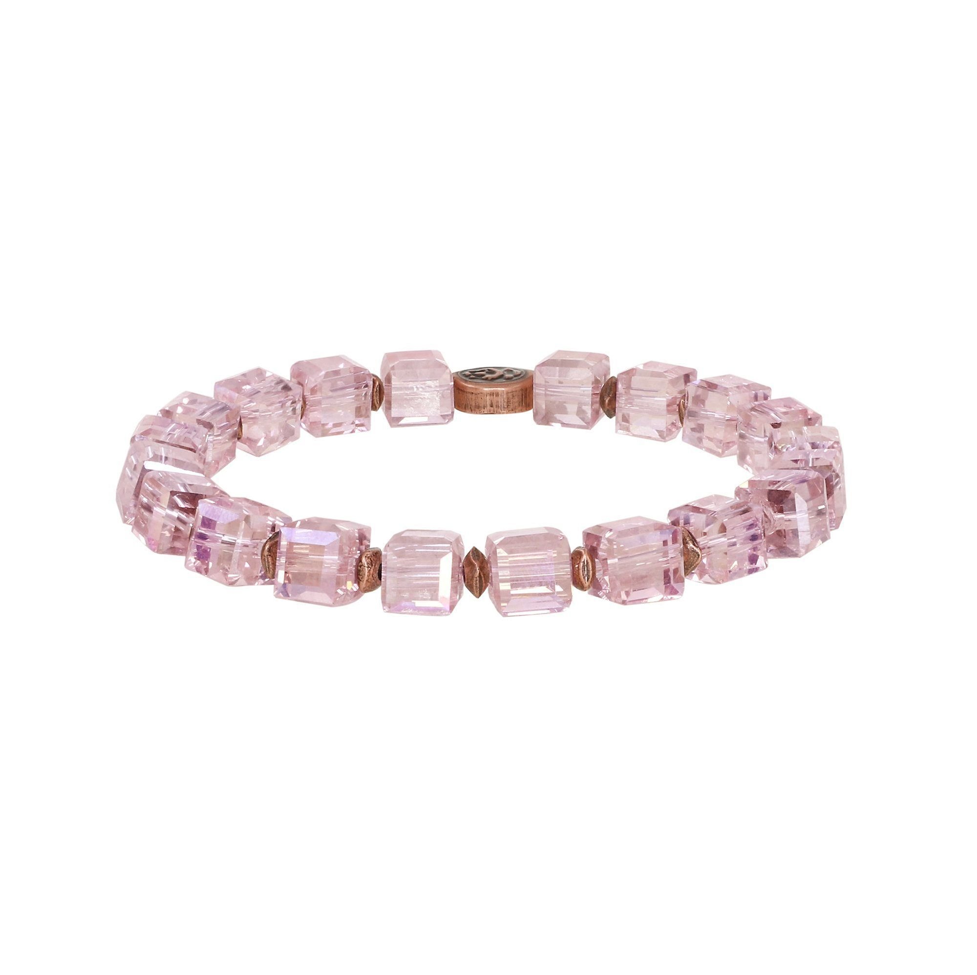 Bild für Armband elastisch Cubes Pink Vintage Rosa 