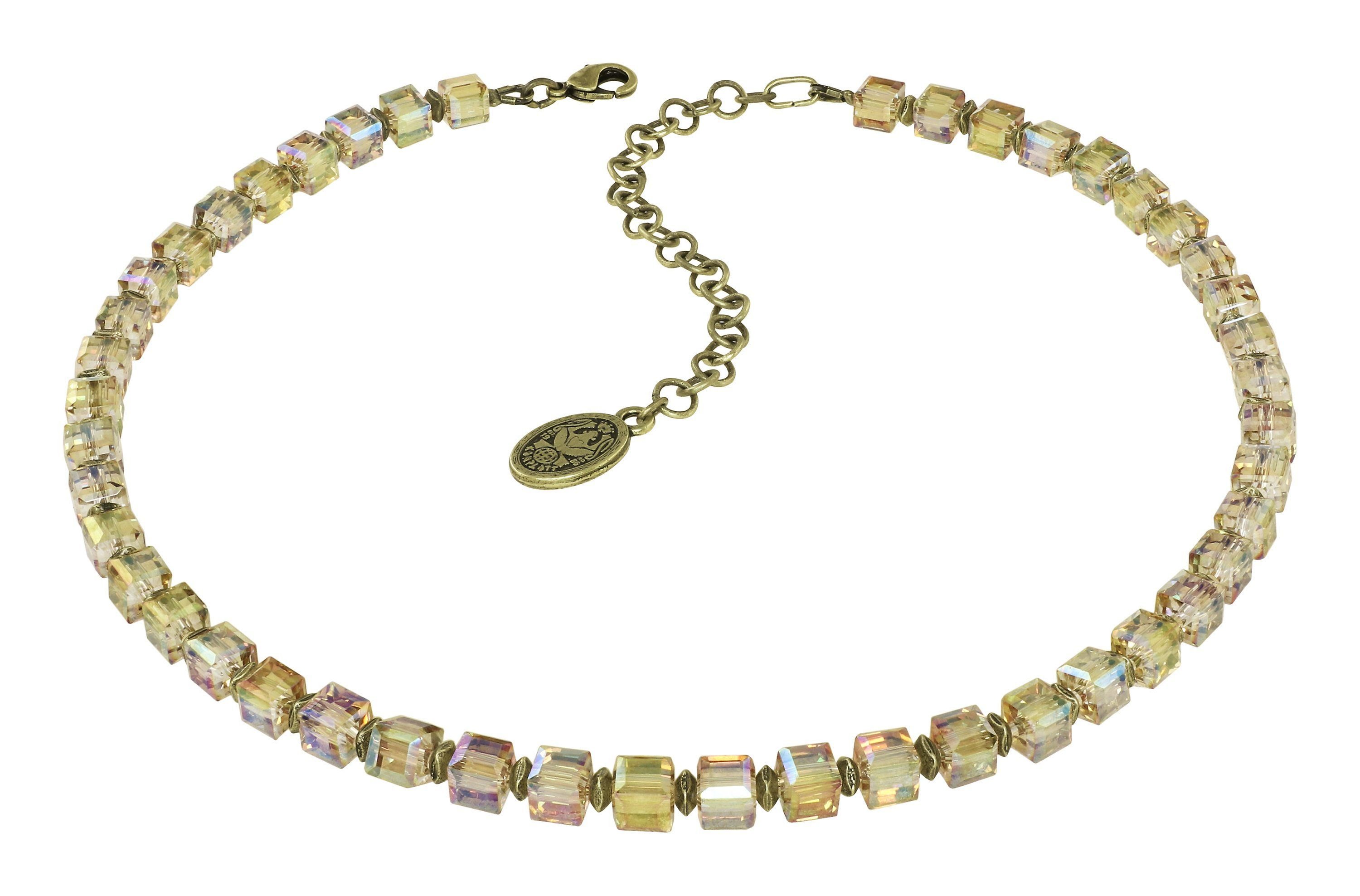 image pour Collier Cubes Marron crystal golden shadow 