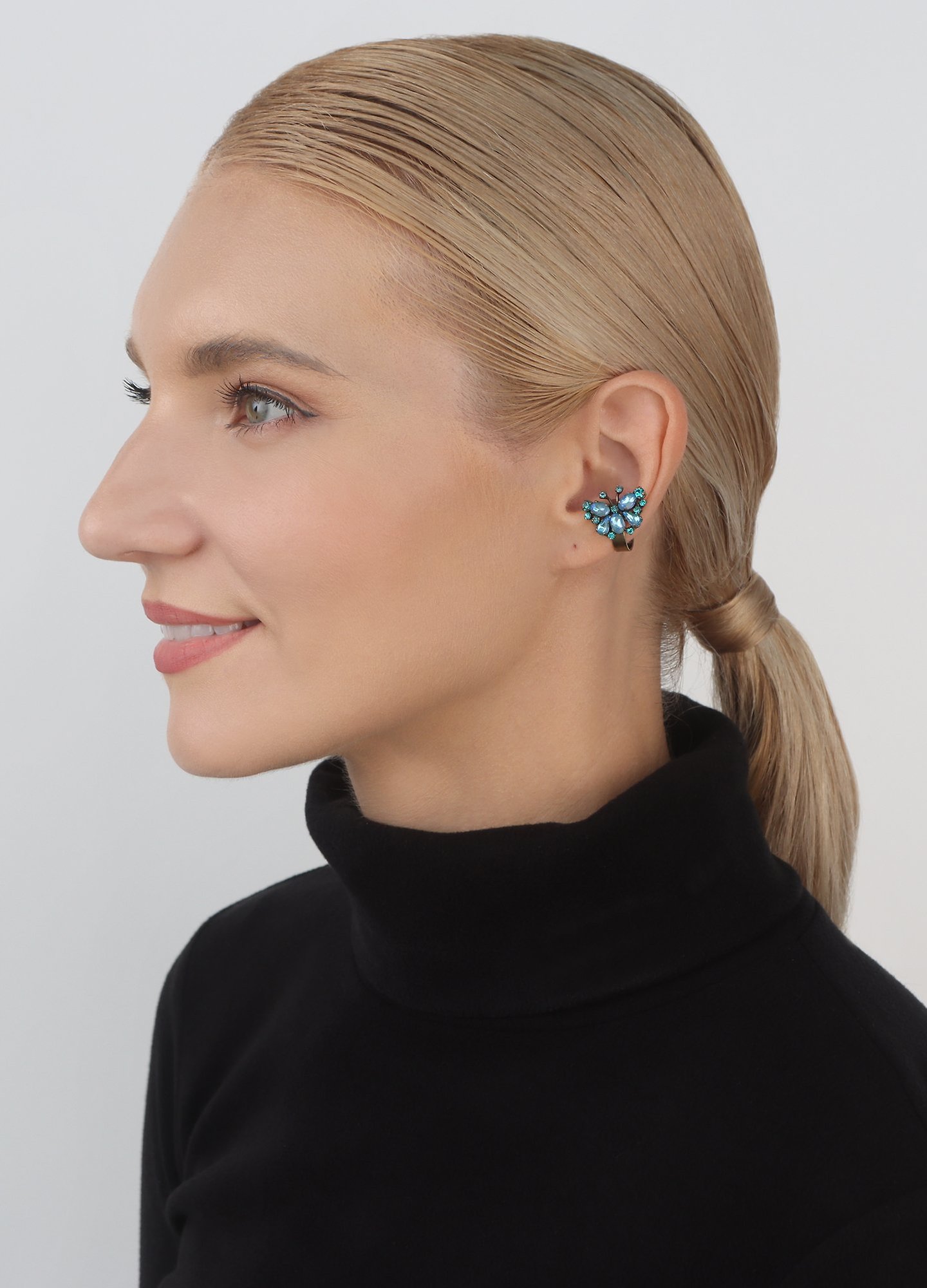Bild für Ear cuff Butterfly Dance Blau  Größe S