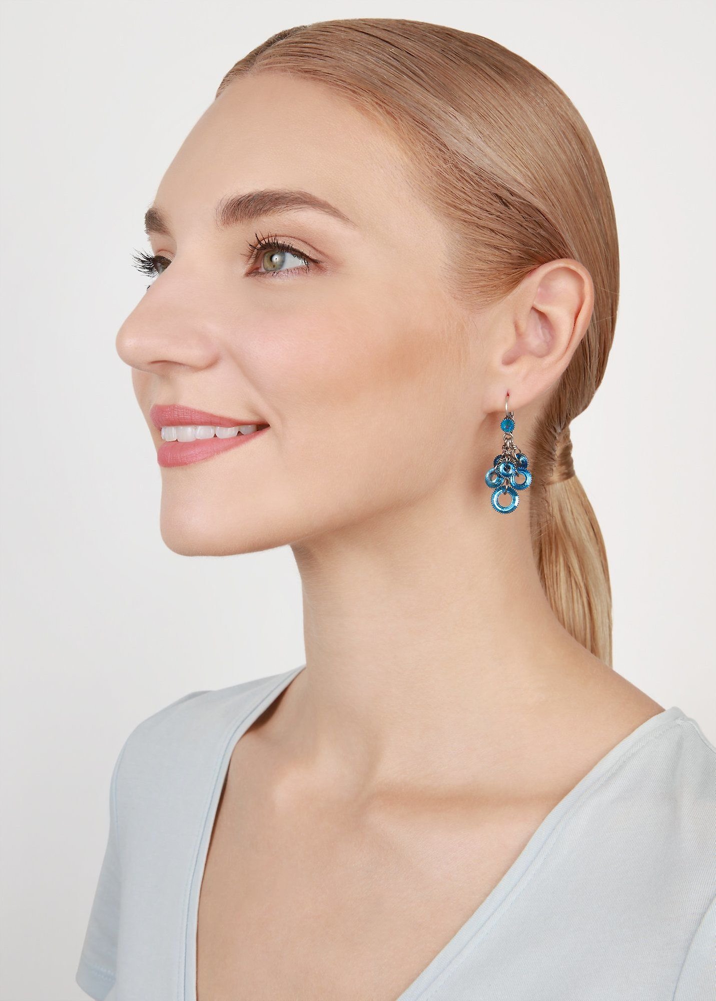 image for Earring Eurowire Dangling Sporty Glimpse Blue  