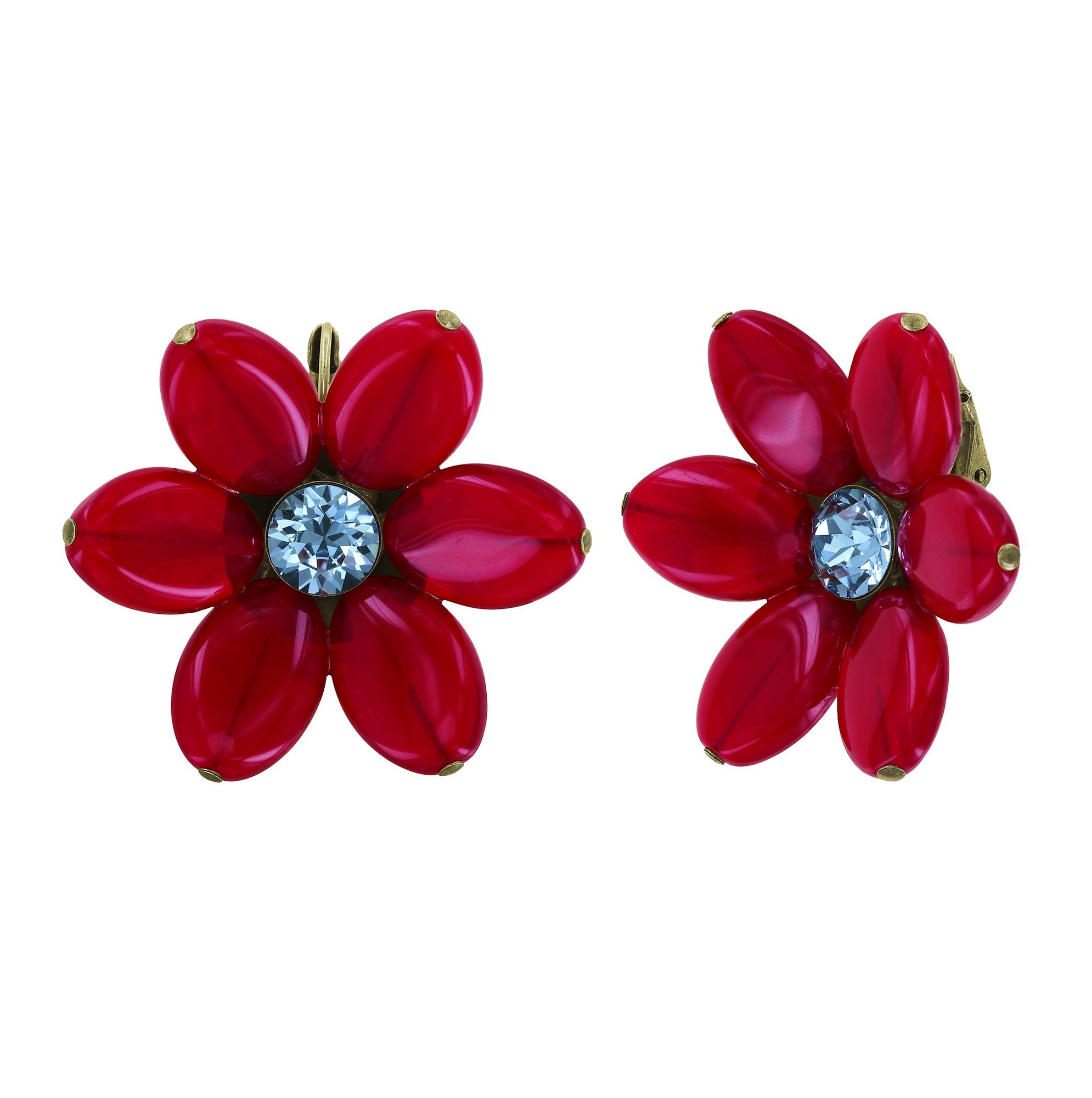 image pour Boucles d'oreilles Eurowire Daisy Dance Rouge / Bleu  