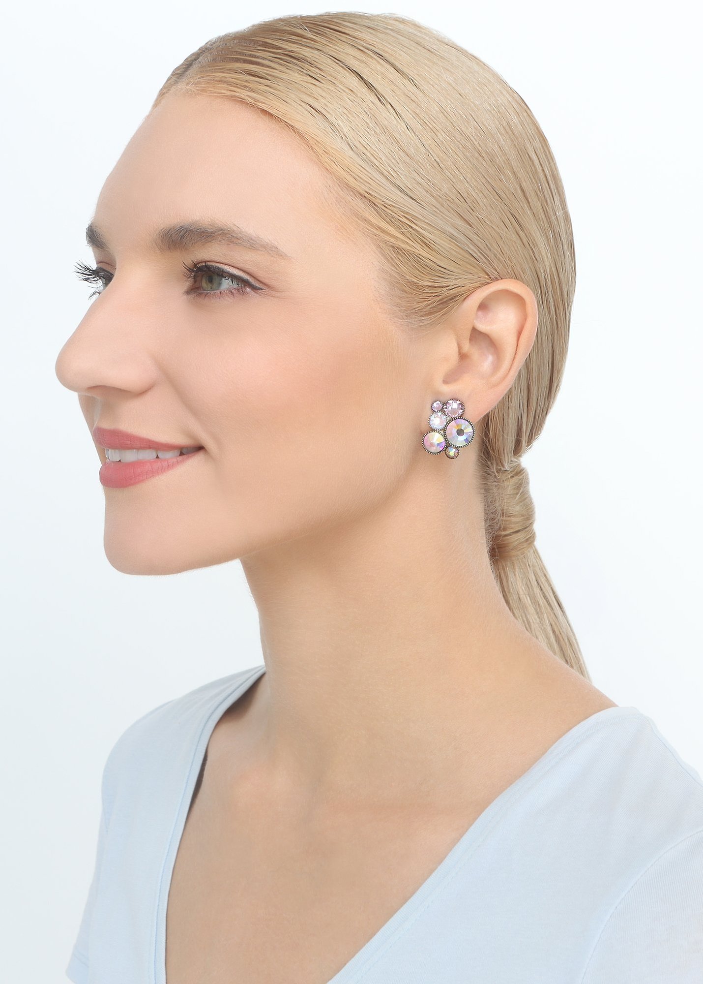 Bild für Ohrringe mit Clip Water Cascade Glam Lila  