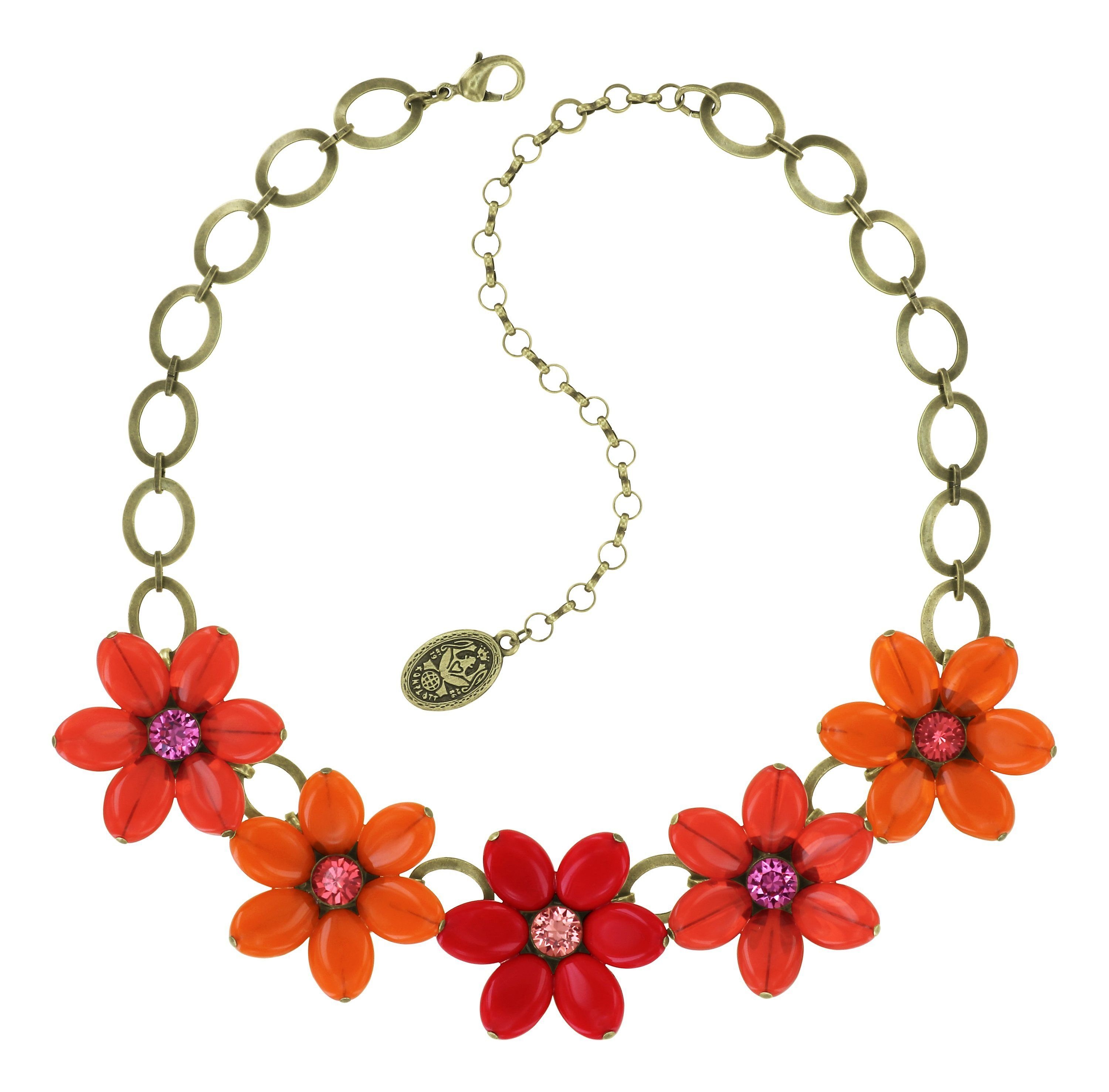 image pour Collier Daisy Dance Rouge / Orange  