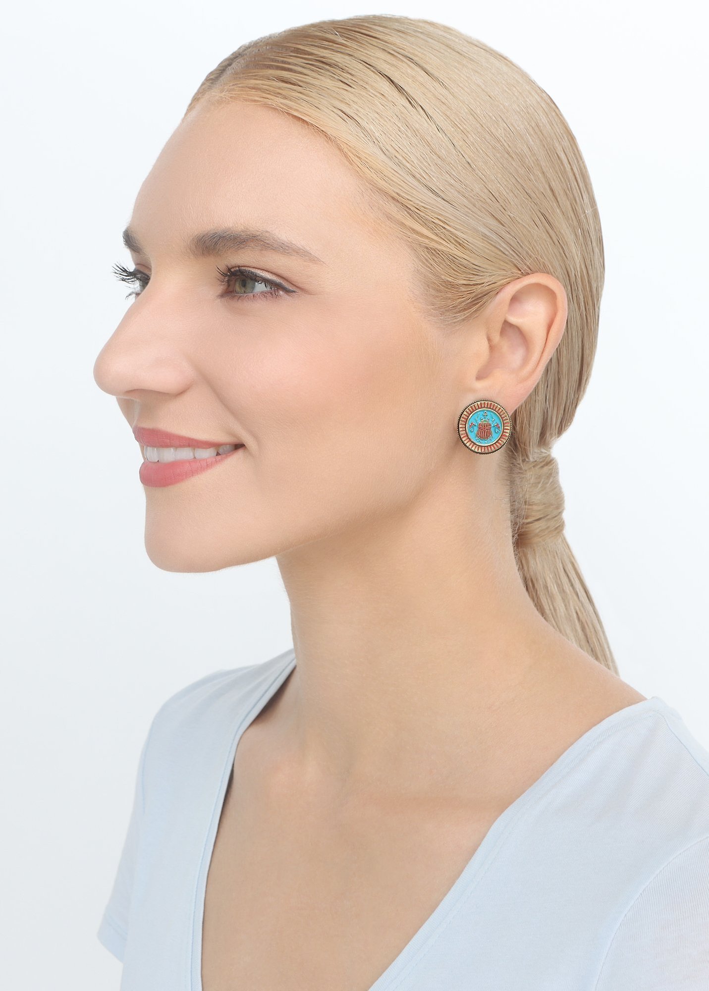 image pour Boucles d'oreilles Clip Medallion Multi  size S