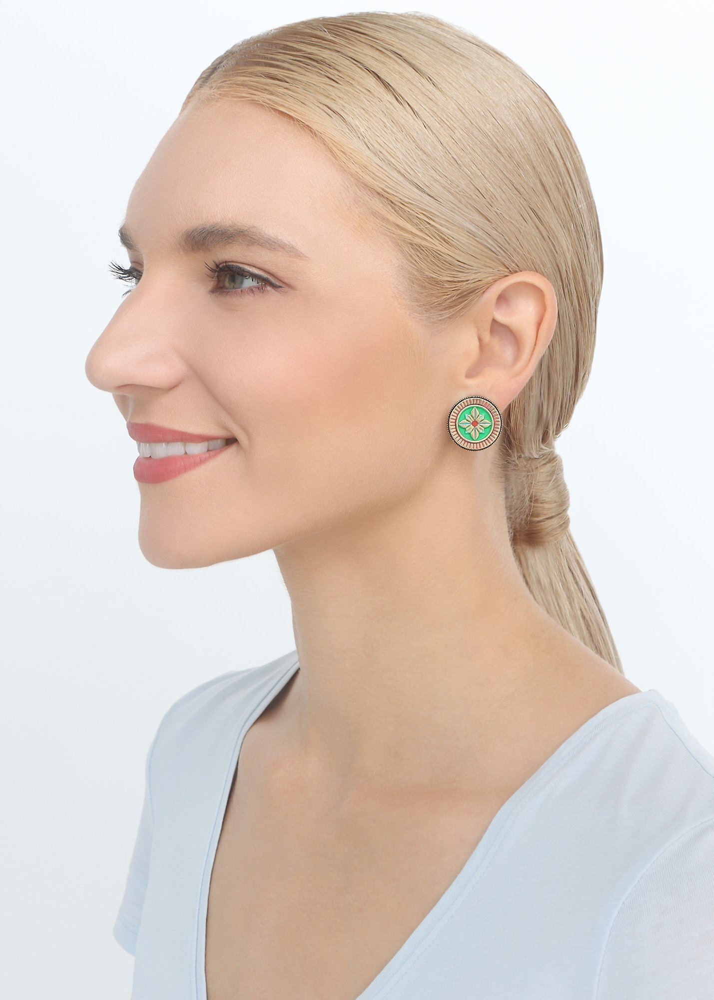 image pour Boucles d'oreilles Clip Medallion Multi  size S