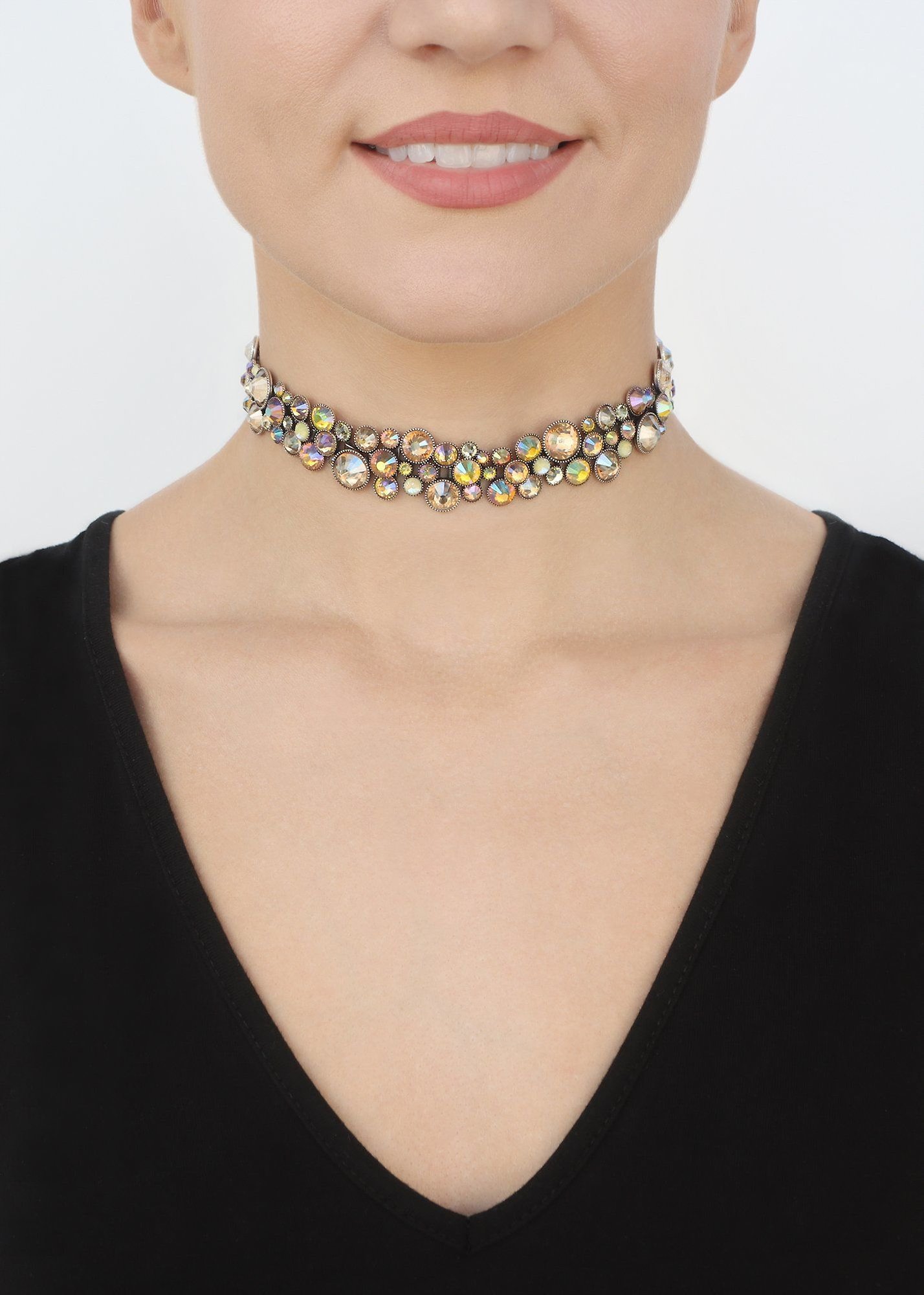 Bild für Choker Collier Water Cascade Glam Gelb  