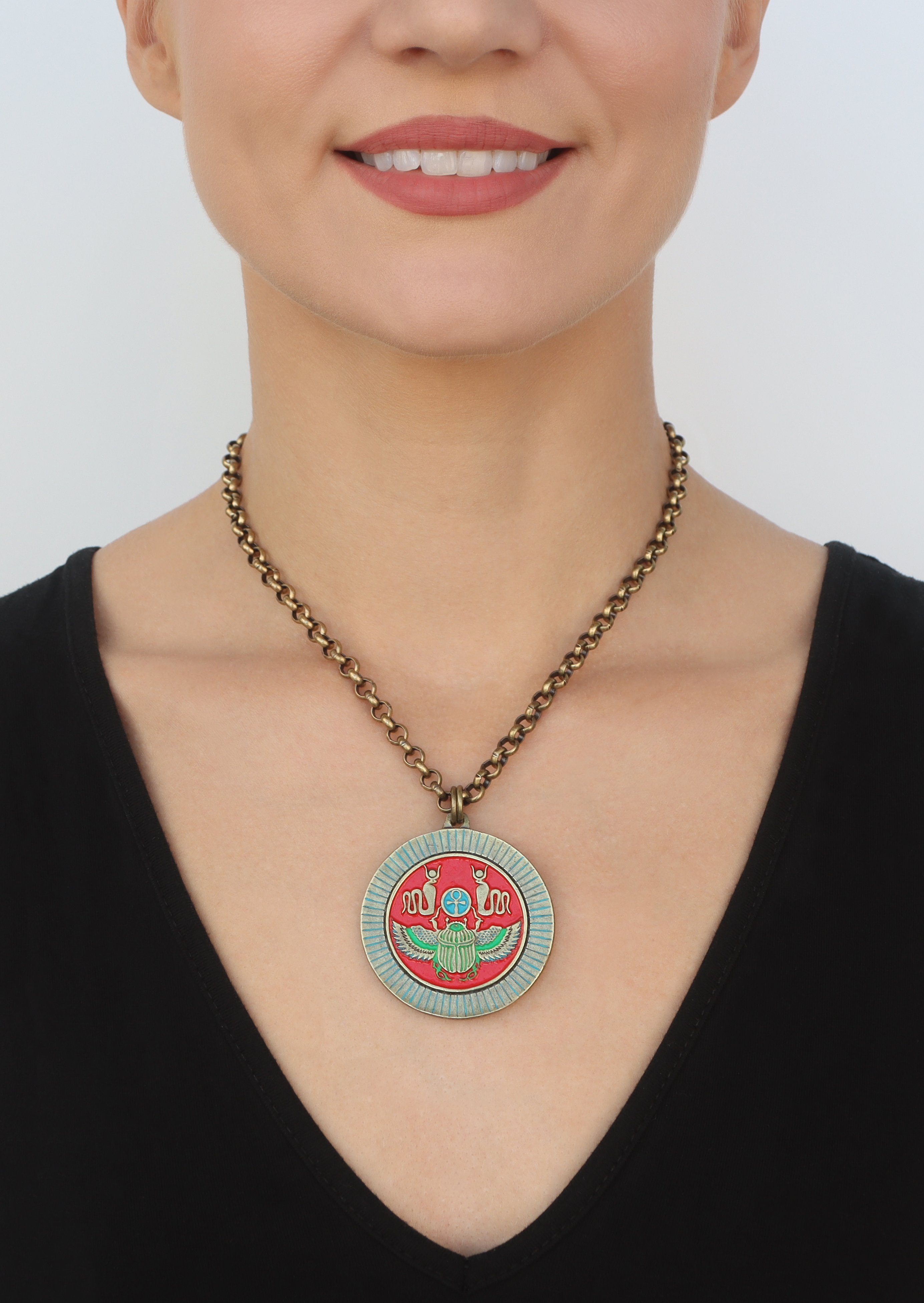 image for Necklace pendant Medallion Multi  size XL