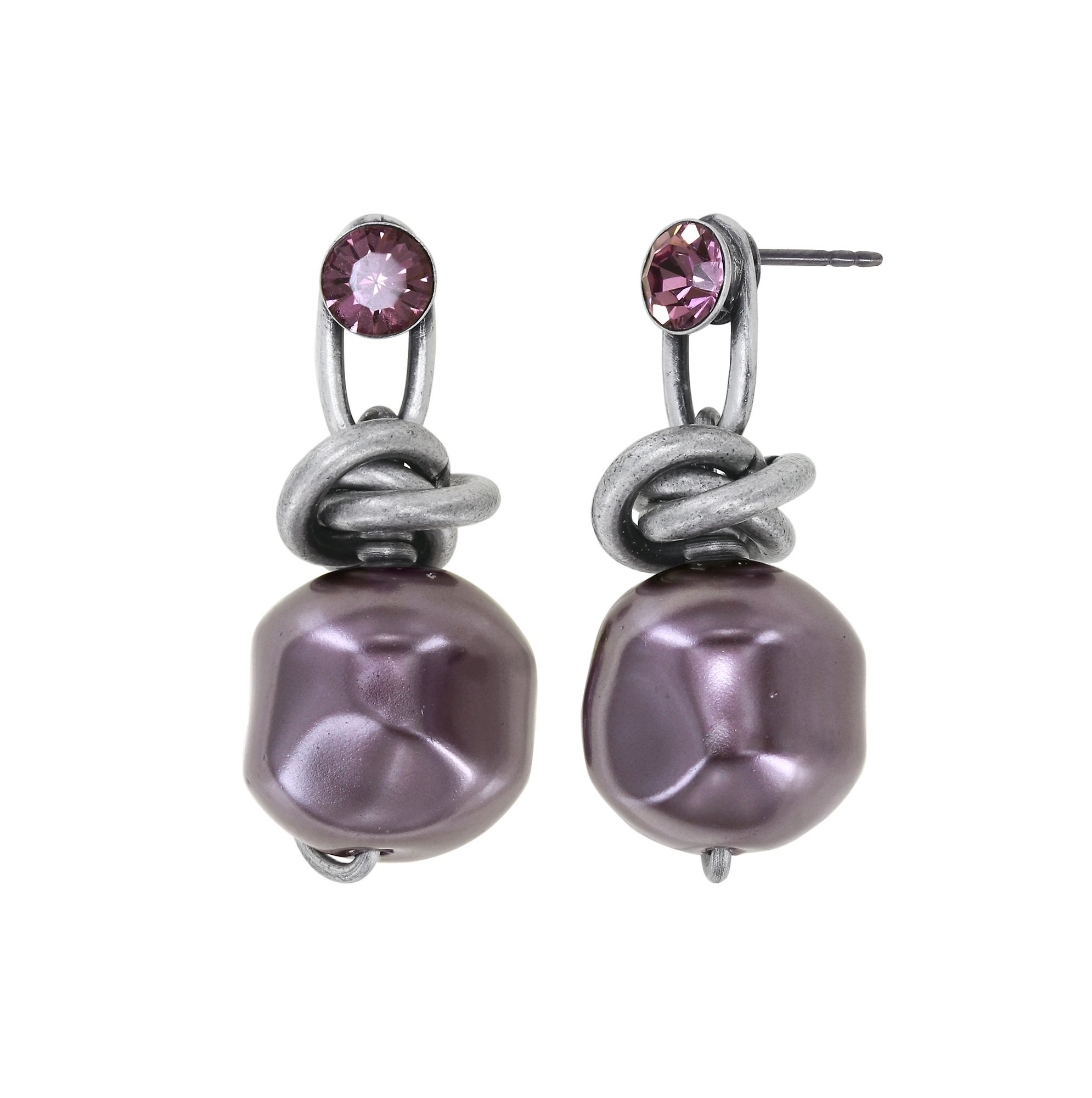 Kép Earring stud dangling Free Spirit Lila  