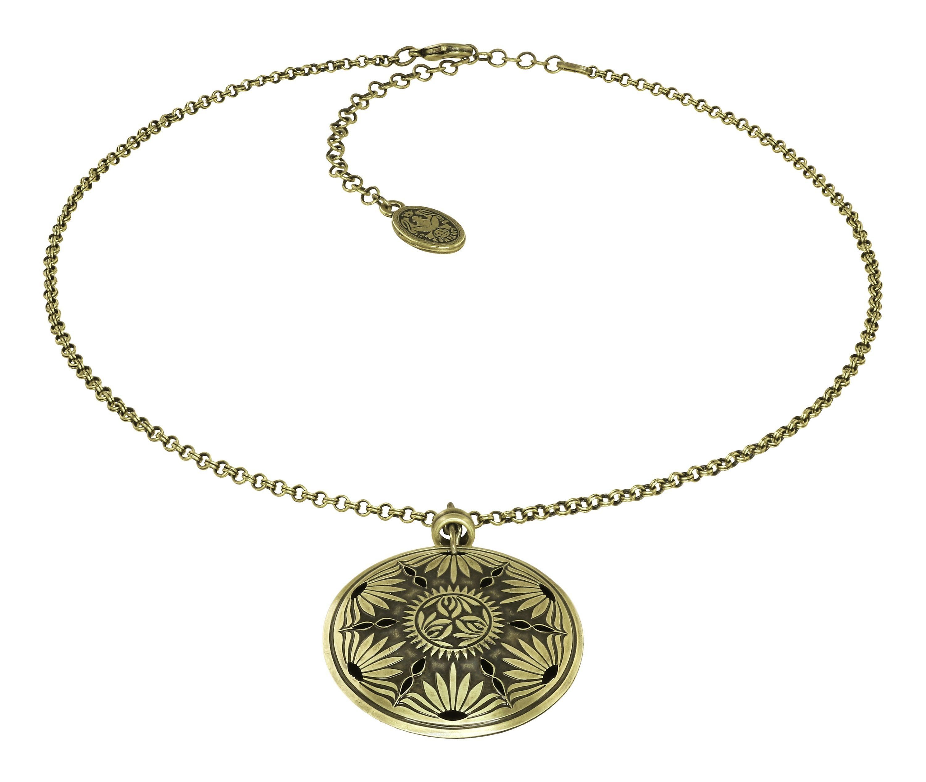 image for Necklace Pendant Shades of Light Brass  size XL