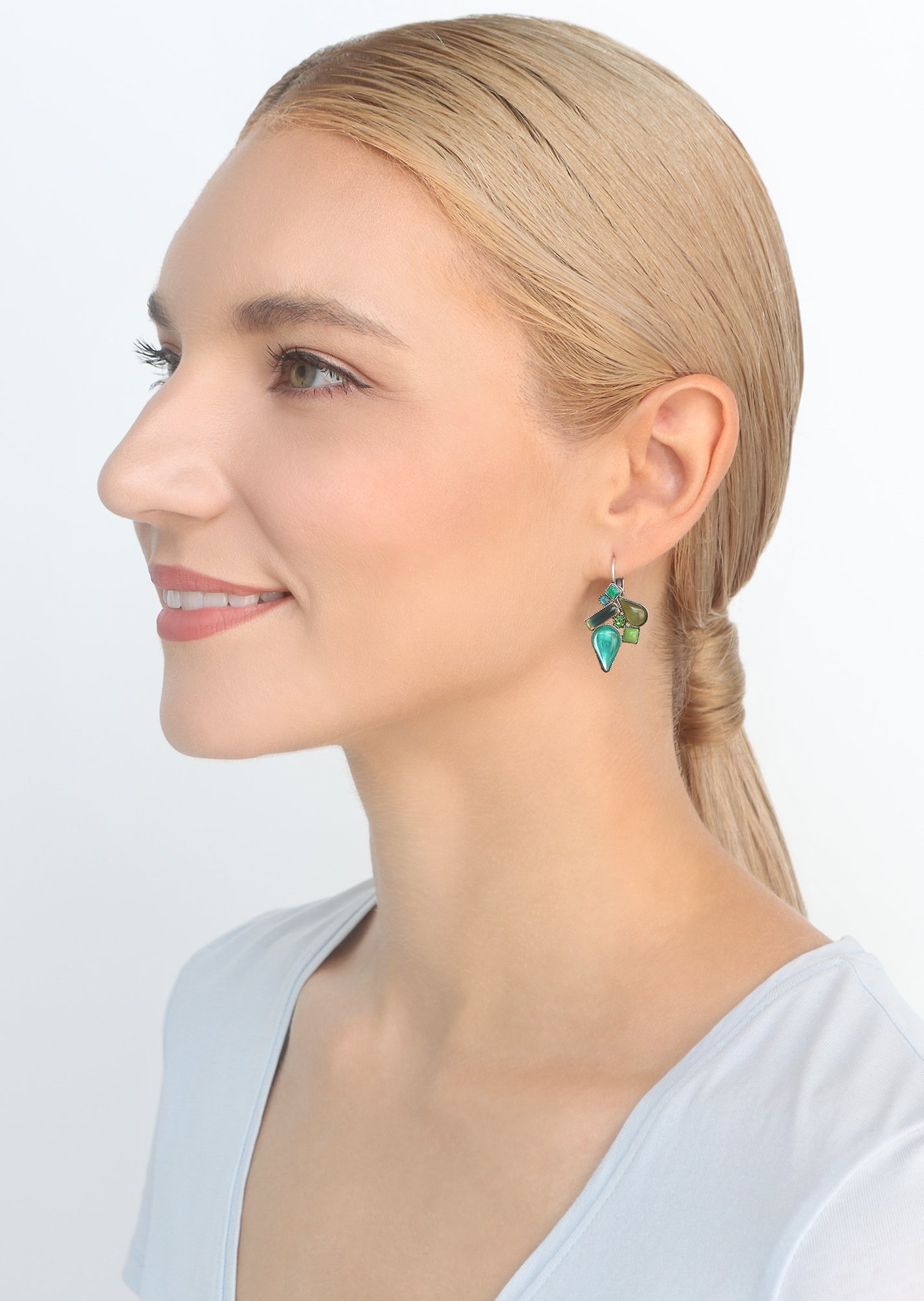 image pour Boucles d'oreilles Eurowire Afternoon Bling Vert  