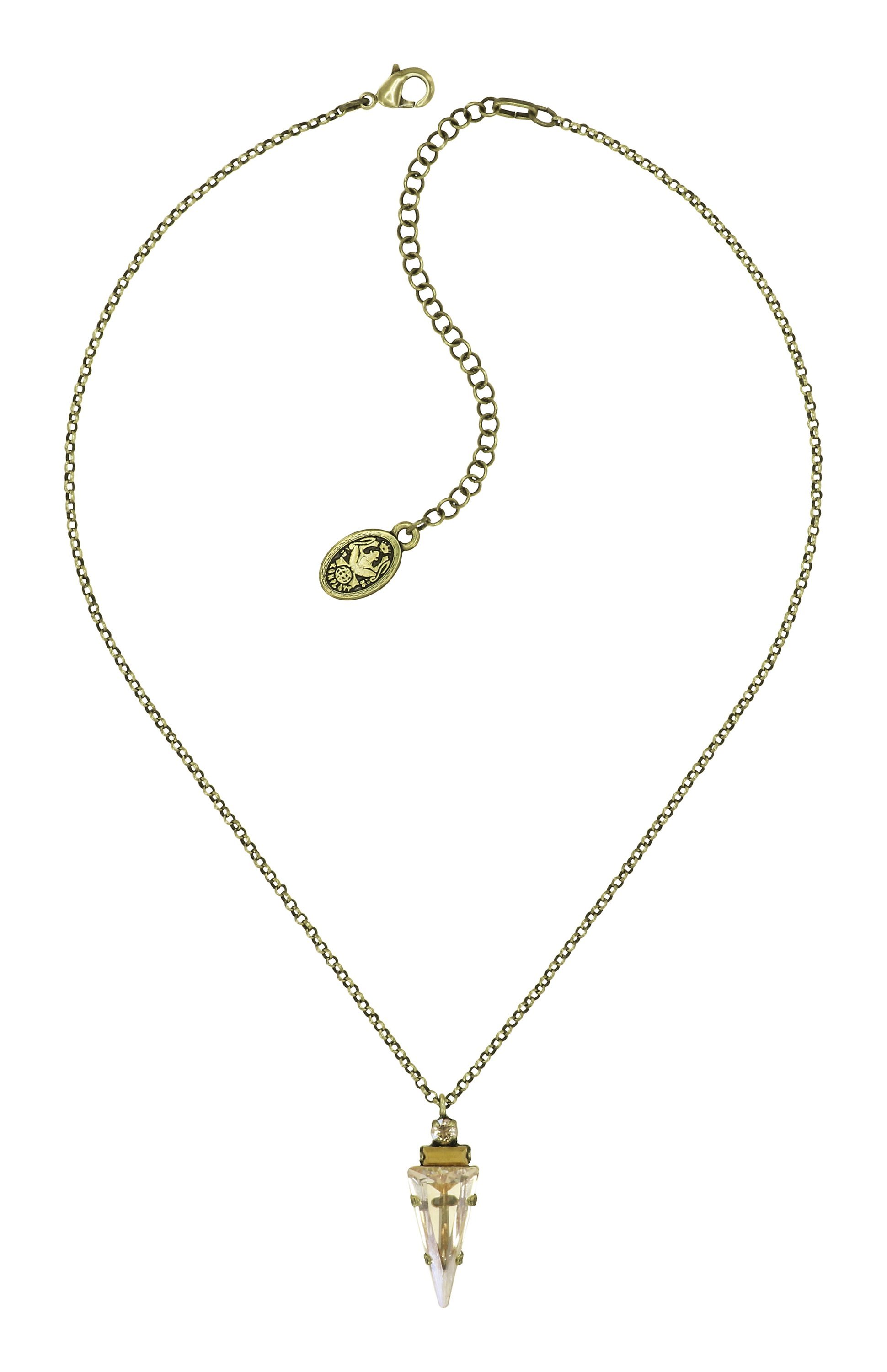 image for Necklace pendant Spikes and Pearls Beige / White  size M