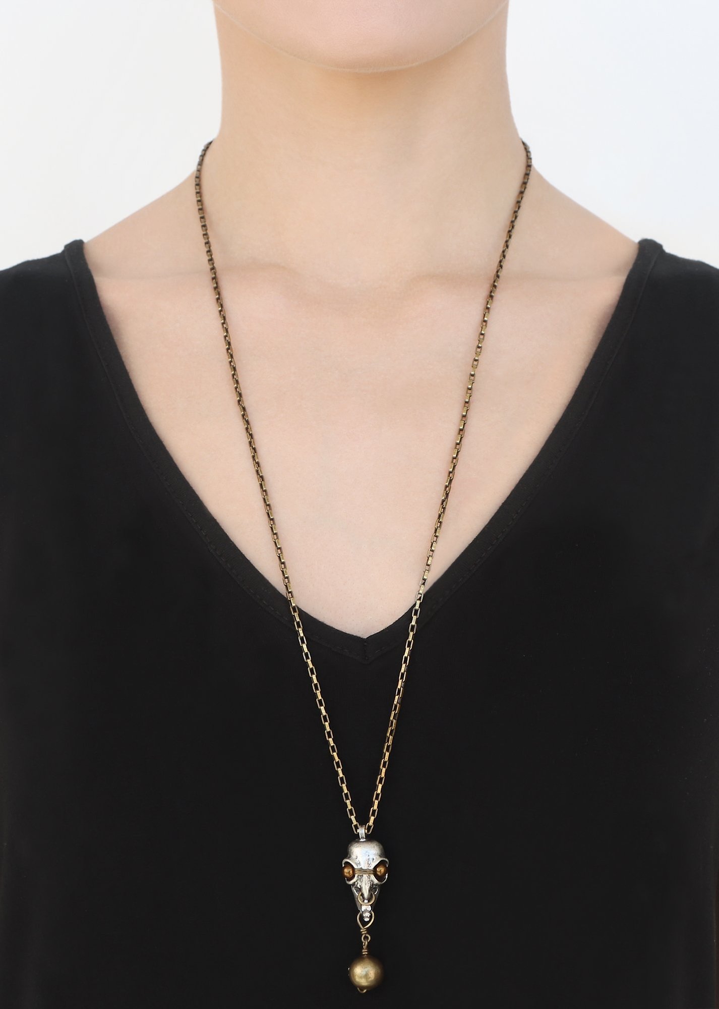 image for Necklace pendant (long) Spell on You Silver / Brass  