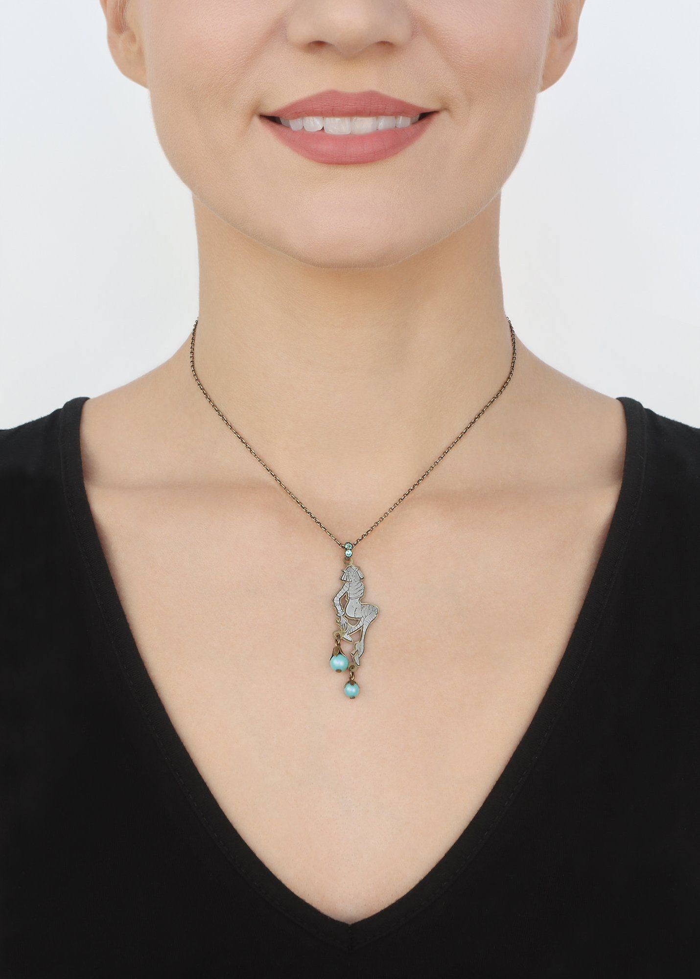 image pour Collier pendant My Bonnie Is Over The Ocean Bleu  