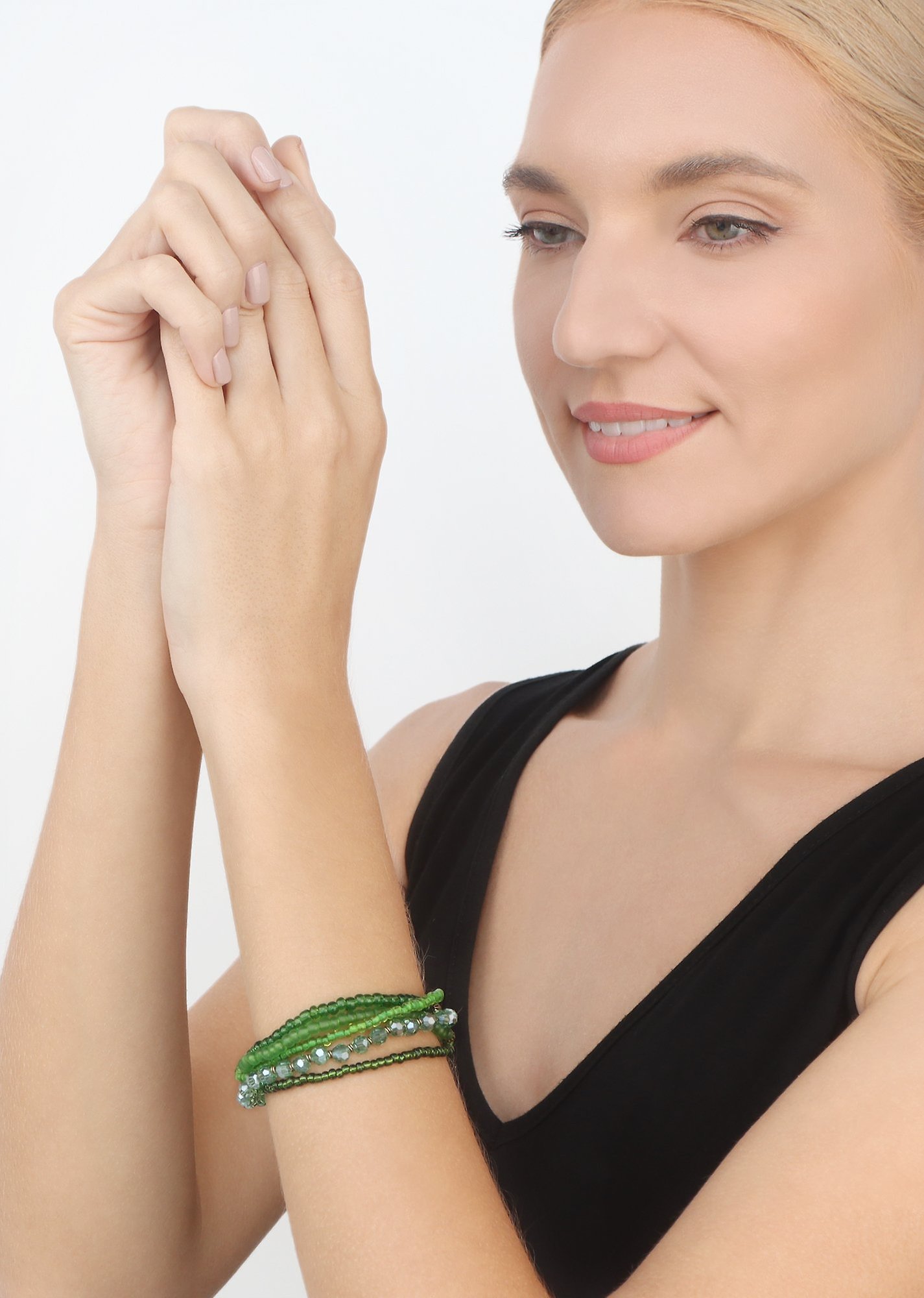 image for Bracelet Elastic Petit Glamour d´Afrique Green  