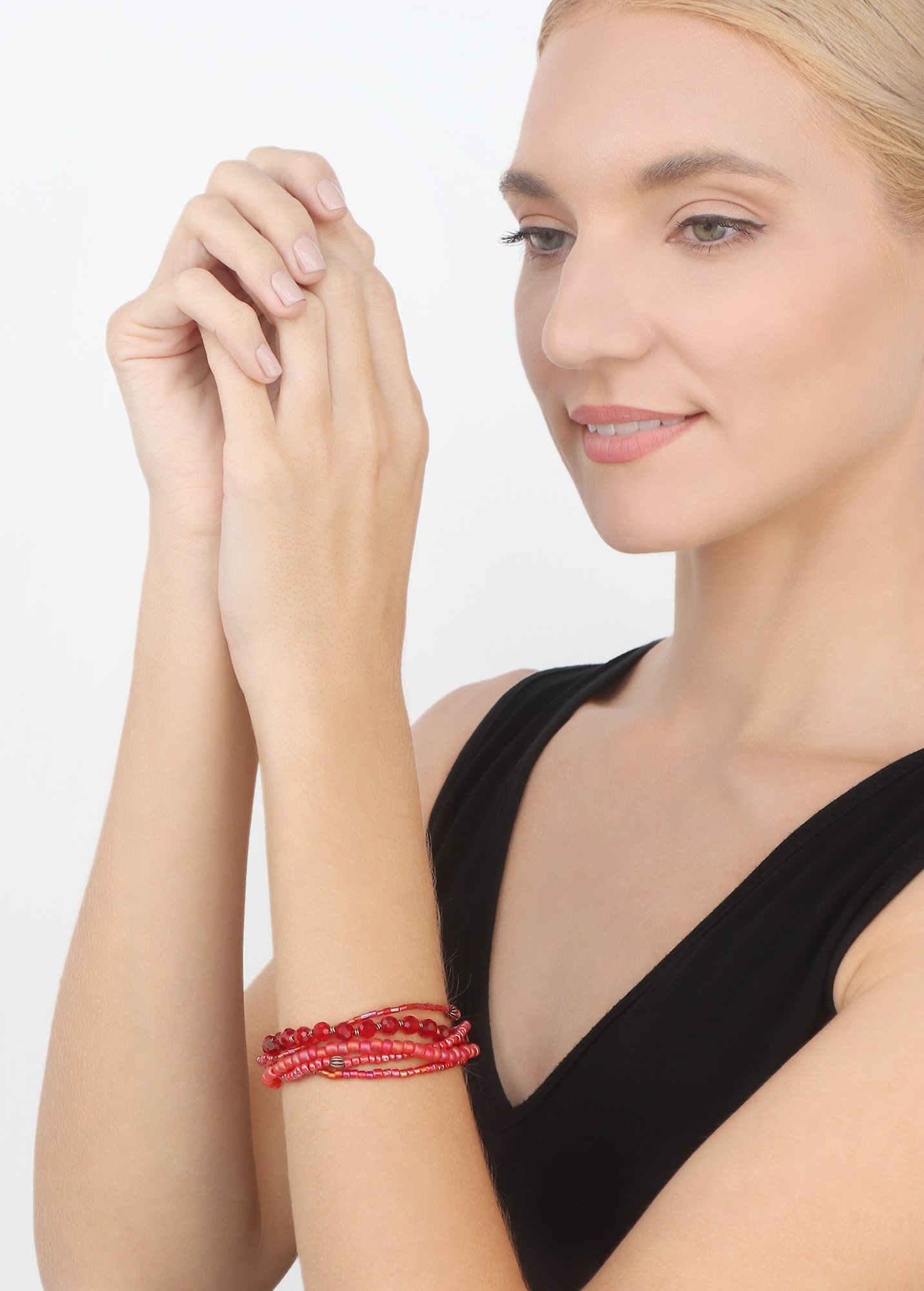 image for Bracelet Elastic Petit Glamour d´Afrique Red  