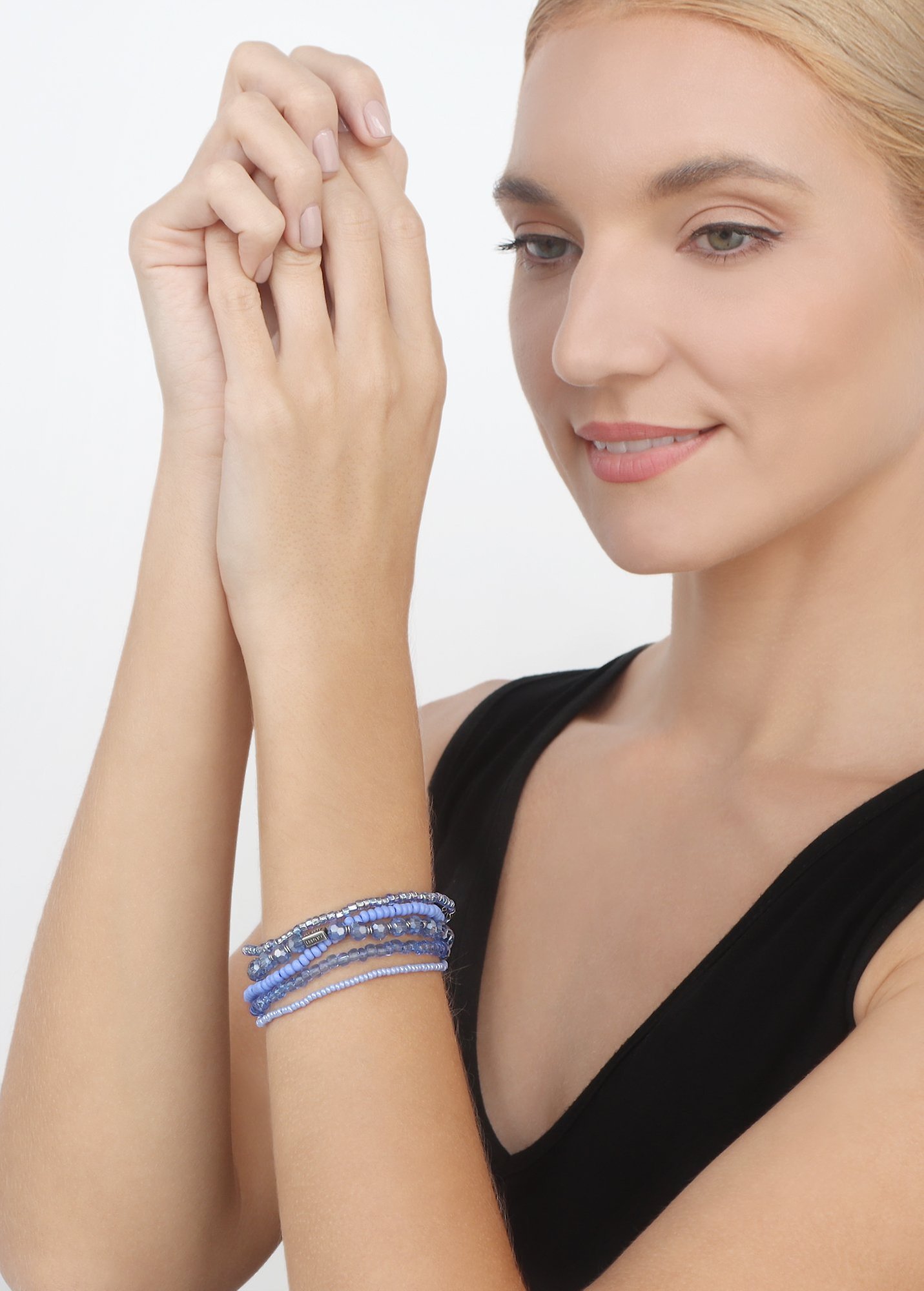 Bild für Armband elastisch Petit Glamour d´Afrique Blau  