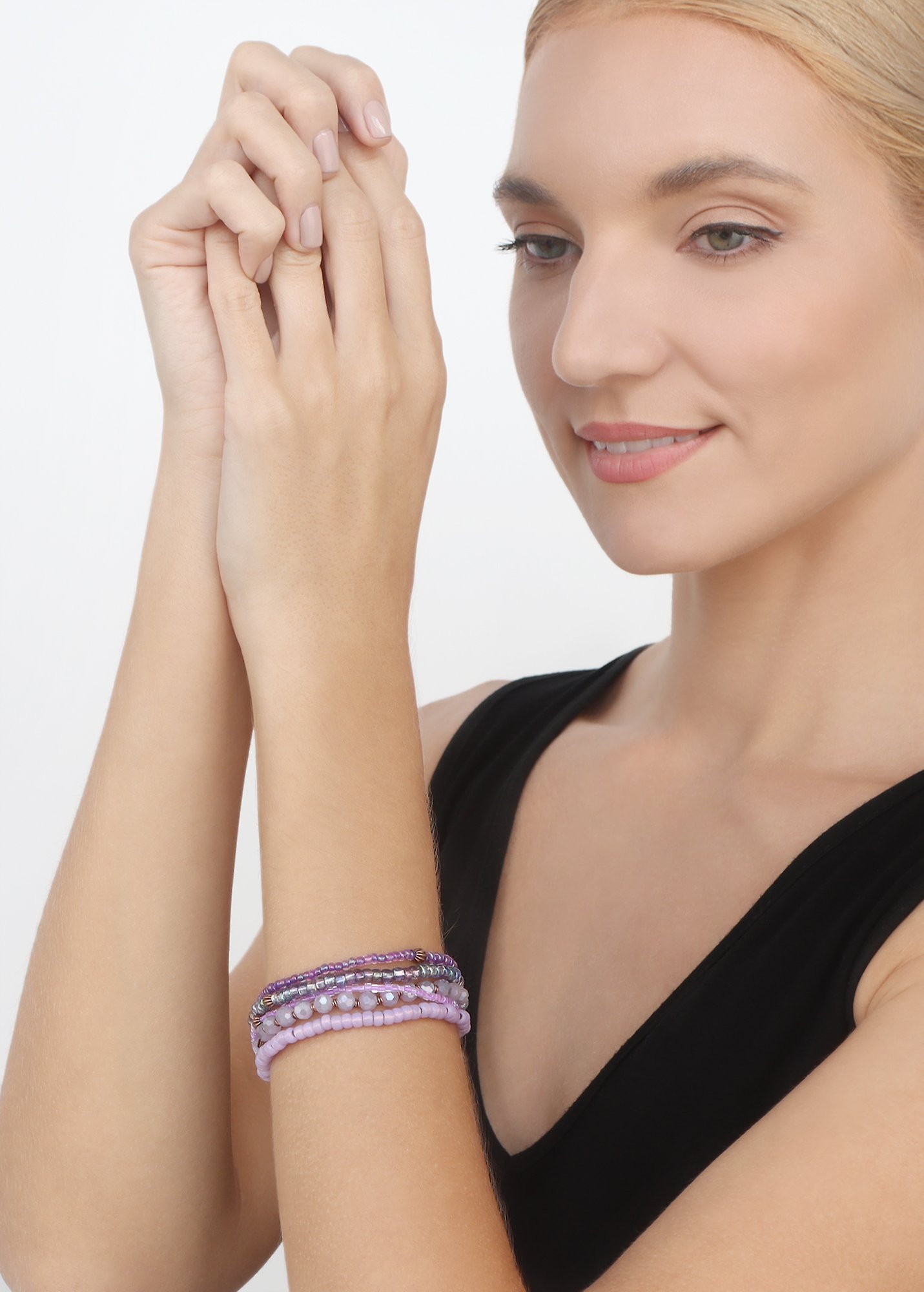 Bild für Armband elastisch Petit Glamour d´Afrique Lila  