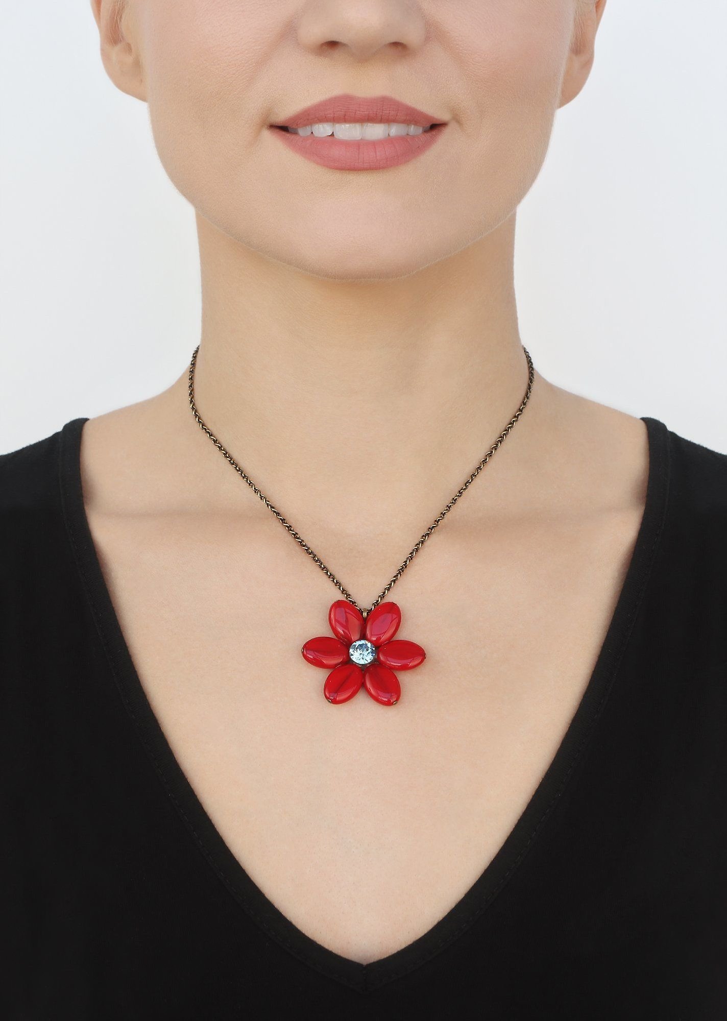 Bild für Halskette mit Anh&auml;nger Daisy Dance Rot / Blau  