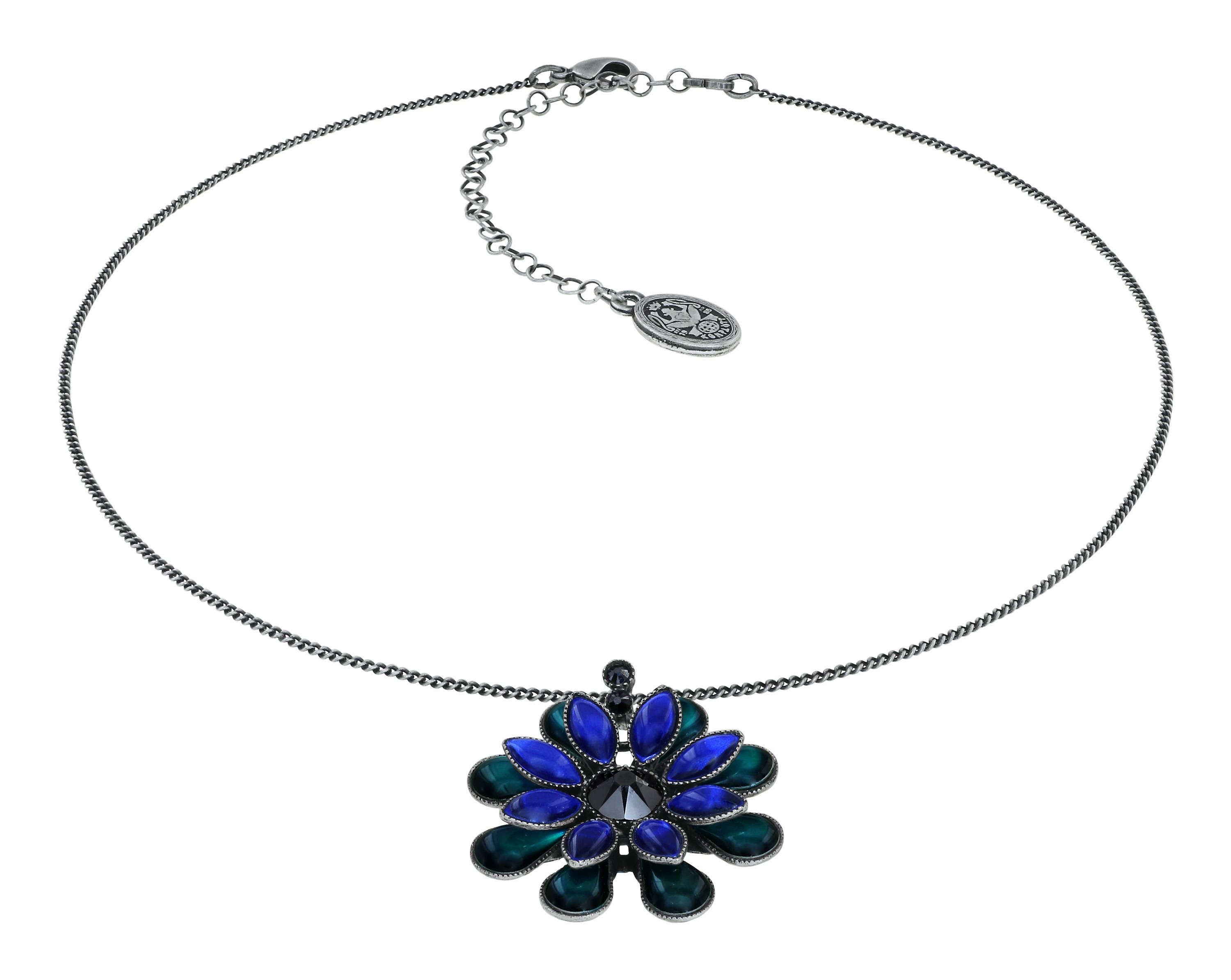 image for Necklace Pendant Lost Garden Blue / Lila  