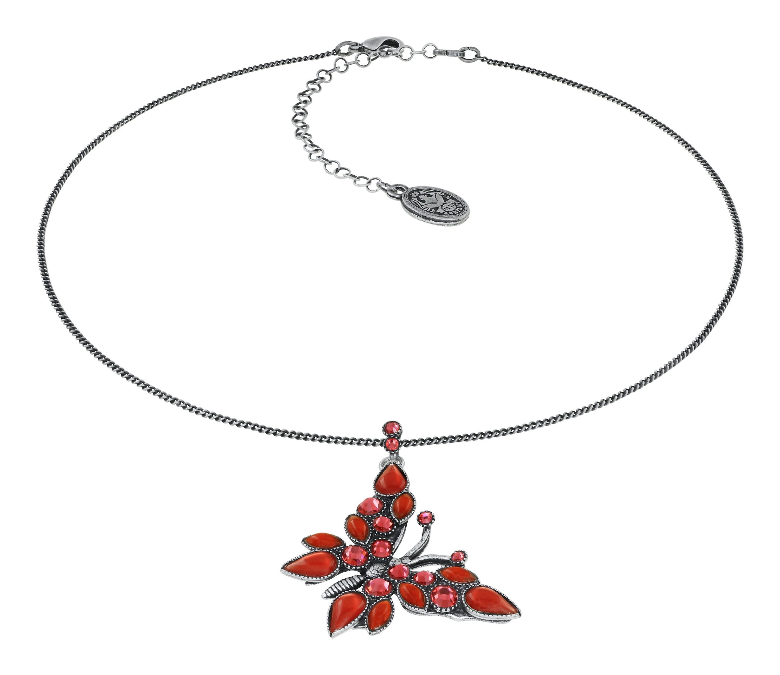 image for Necklace Pendant Lost Garden Coralline / Red  