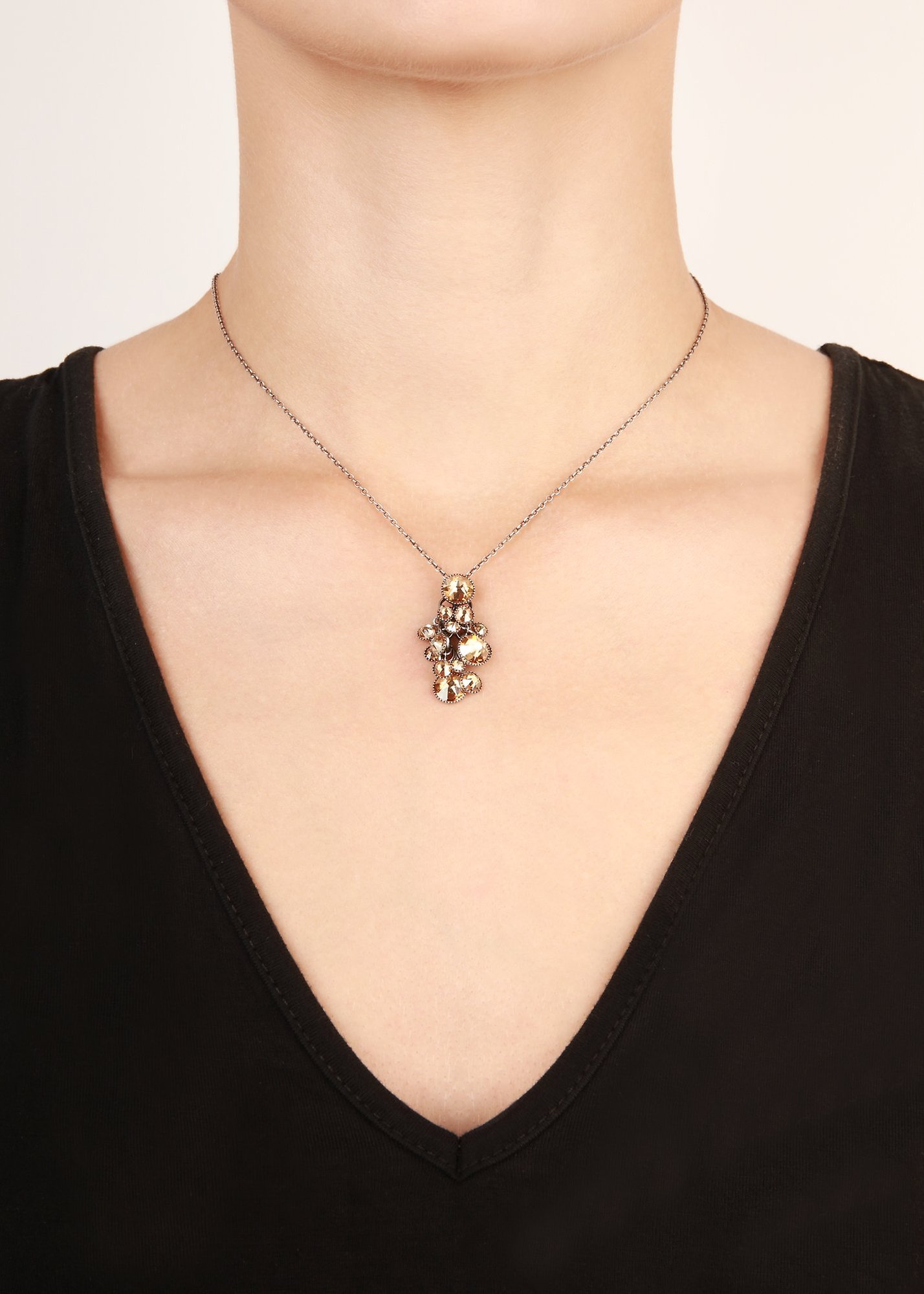 image for Necklace pendant Waterfalls Beige  