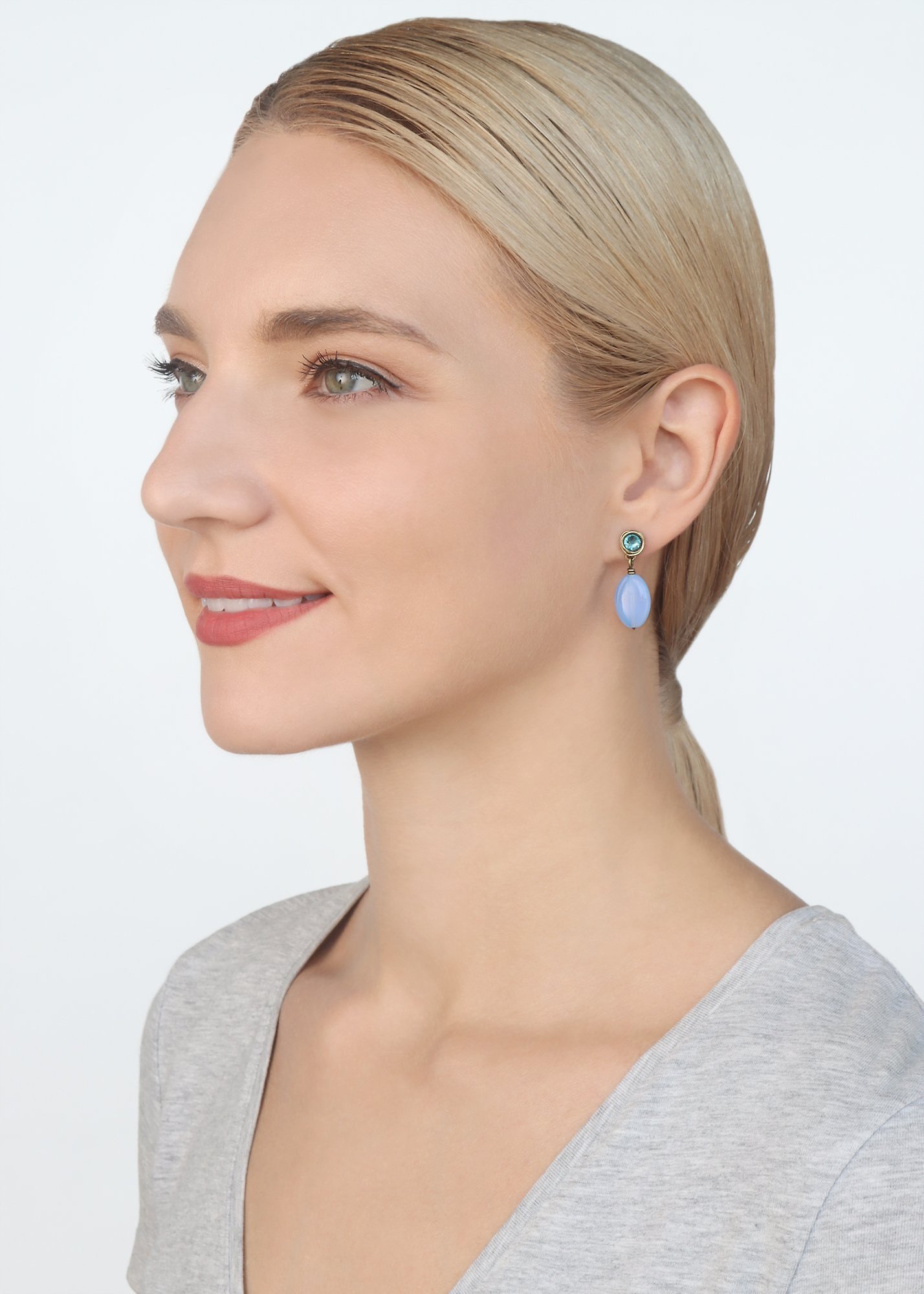Kép Earring stud dangling Daily Desire Blue  