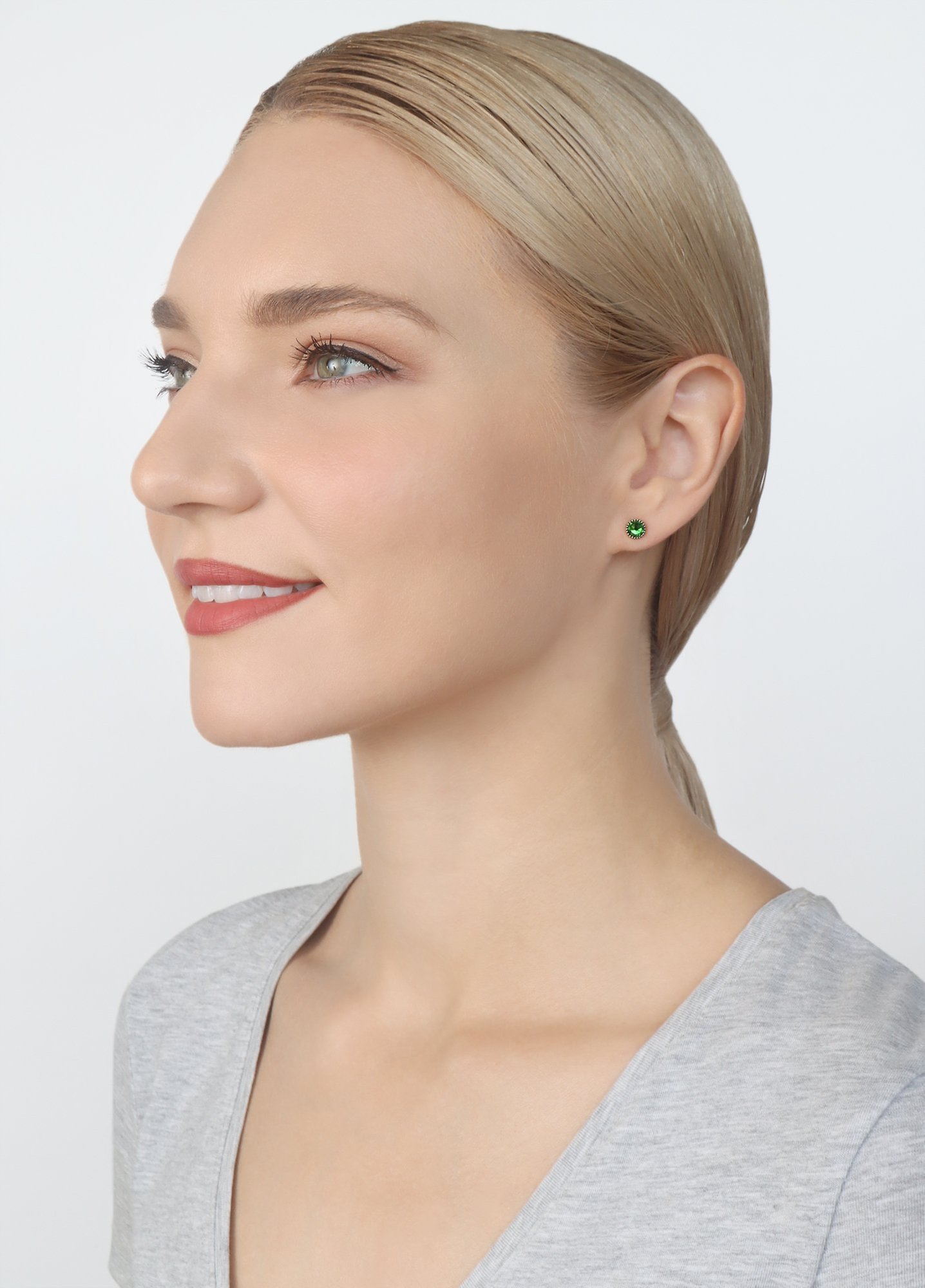 image pour Clou d'oreille plat Black Jack Vert Fern Green SS 20