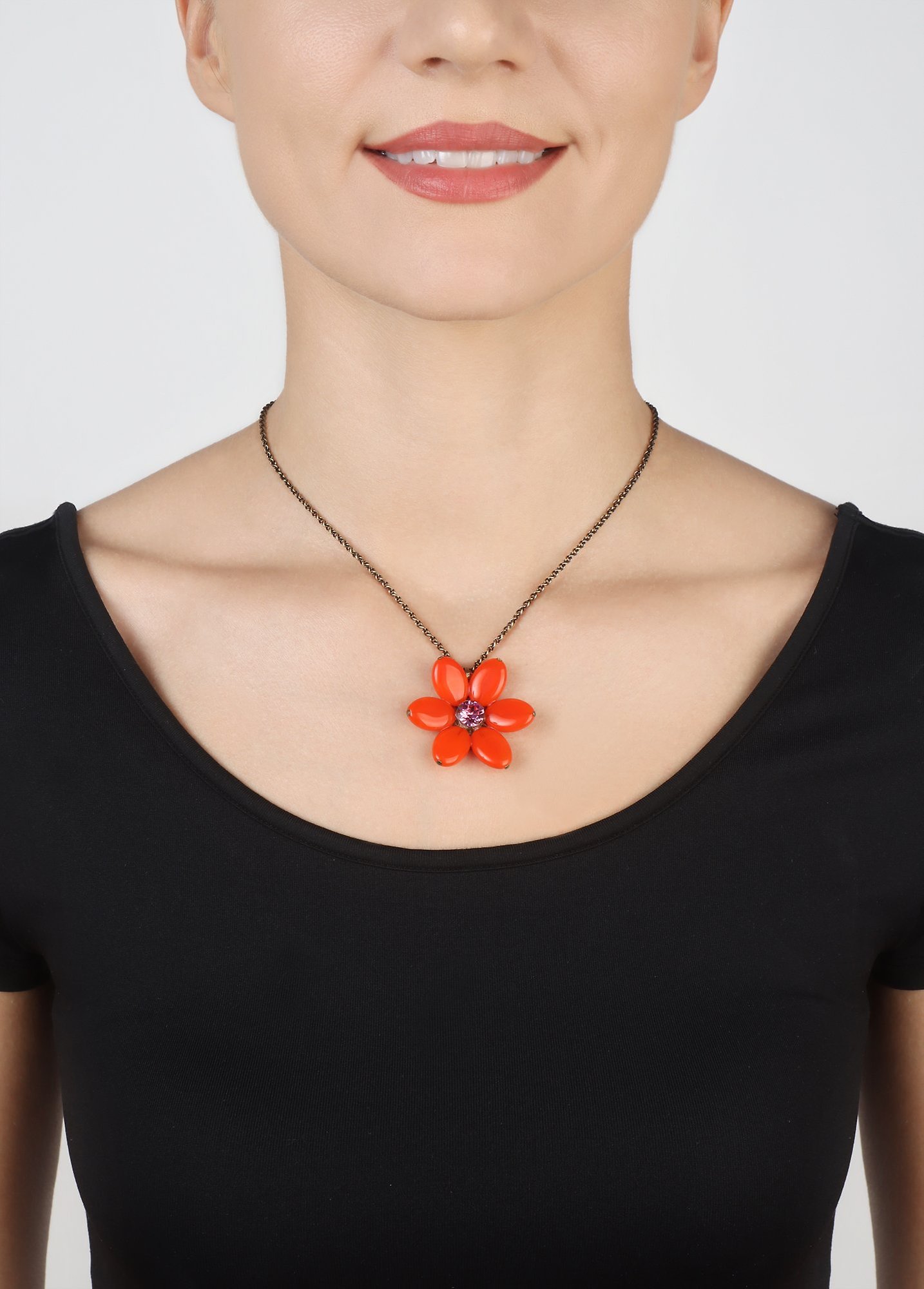 Bild für Halskette mit Anh&auml;nger Daisy Dance Rot / Orange  