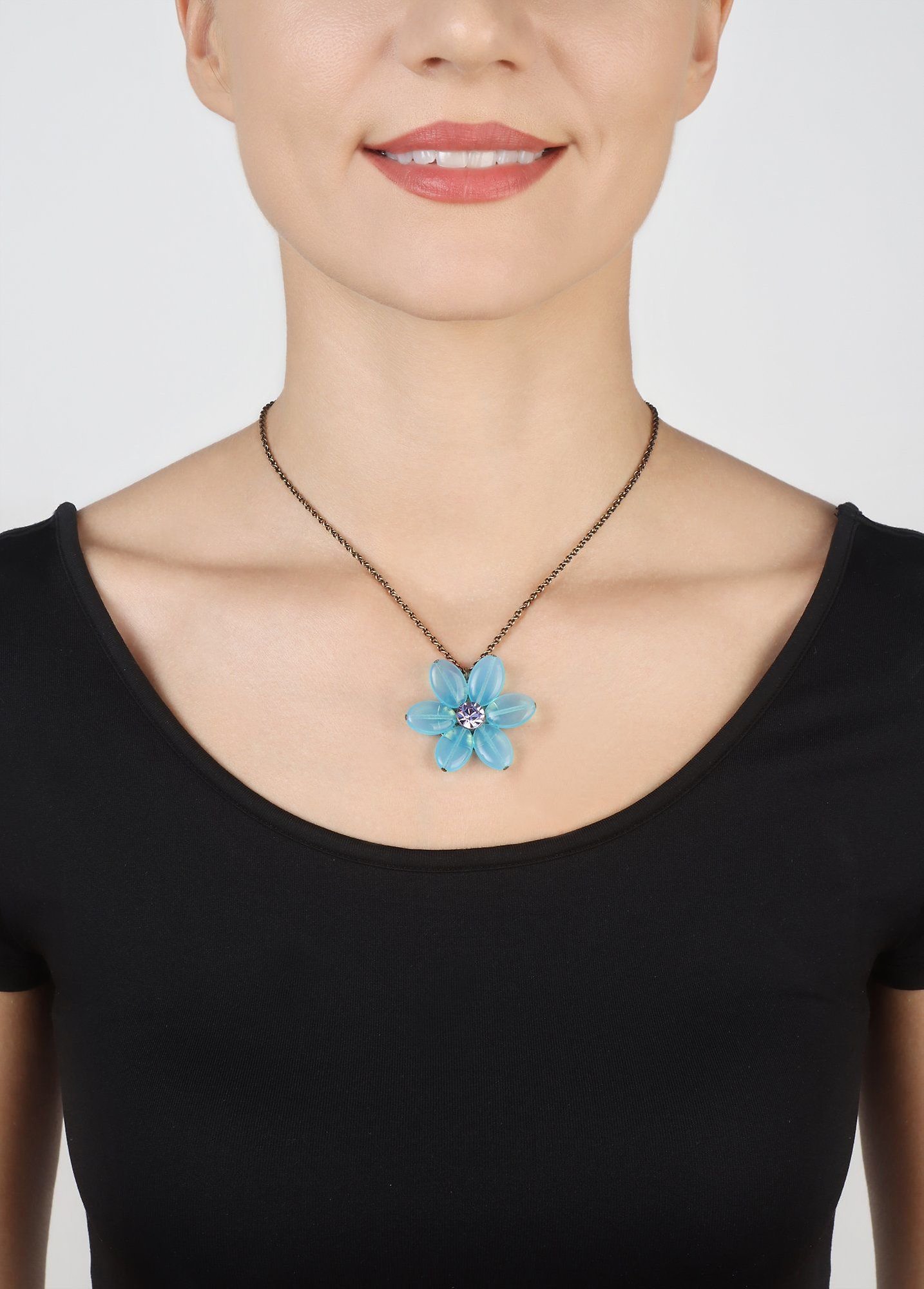 Bild für Halskette mit Anhänger Daisy Dance Blau  