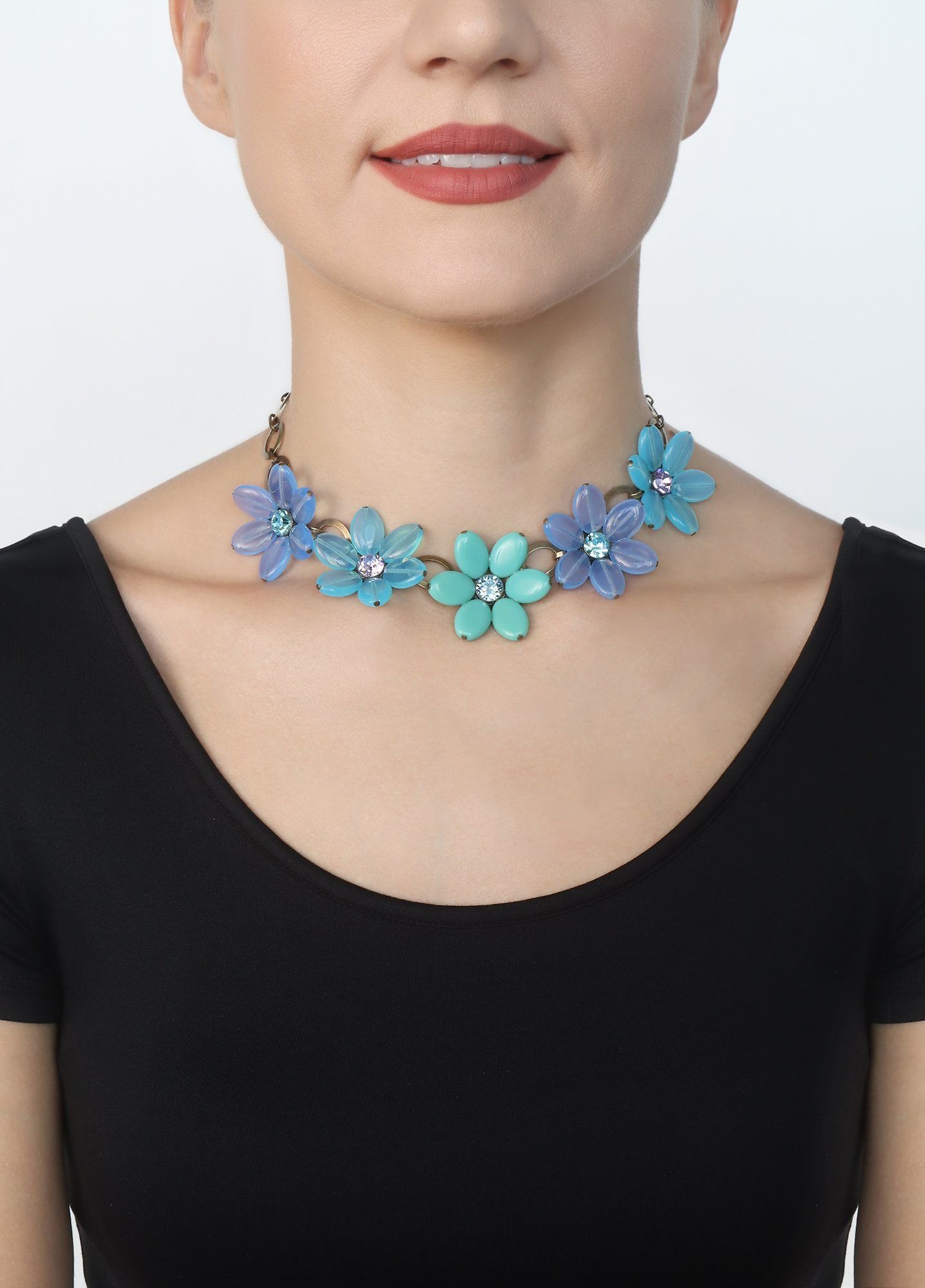 image for Necklace Daisy Dance Blue  